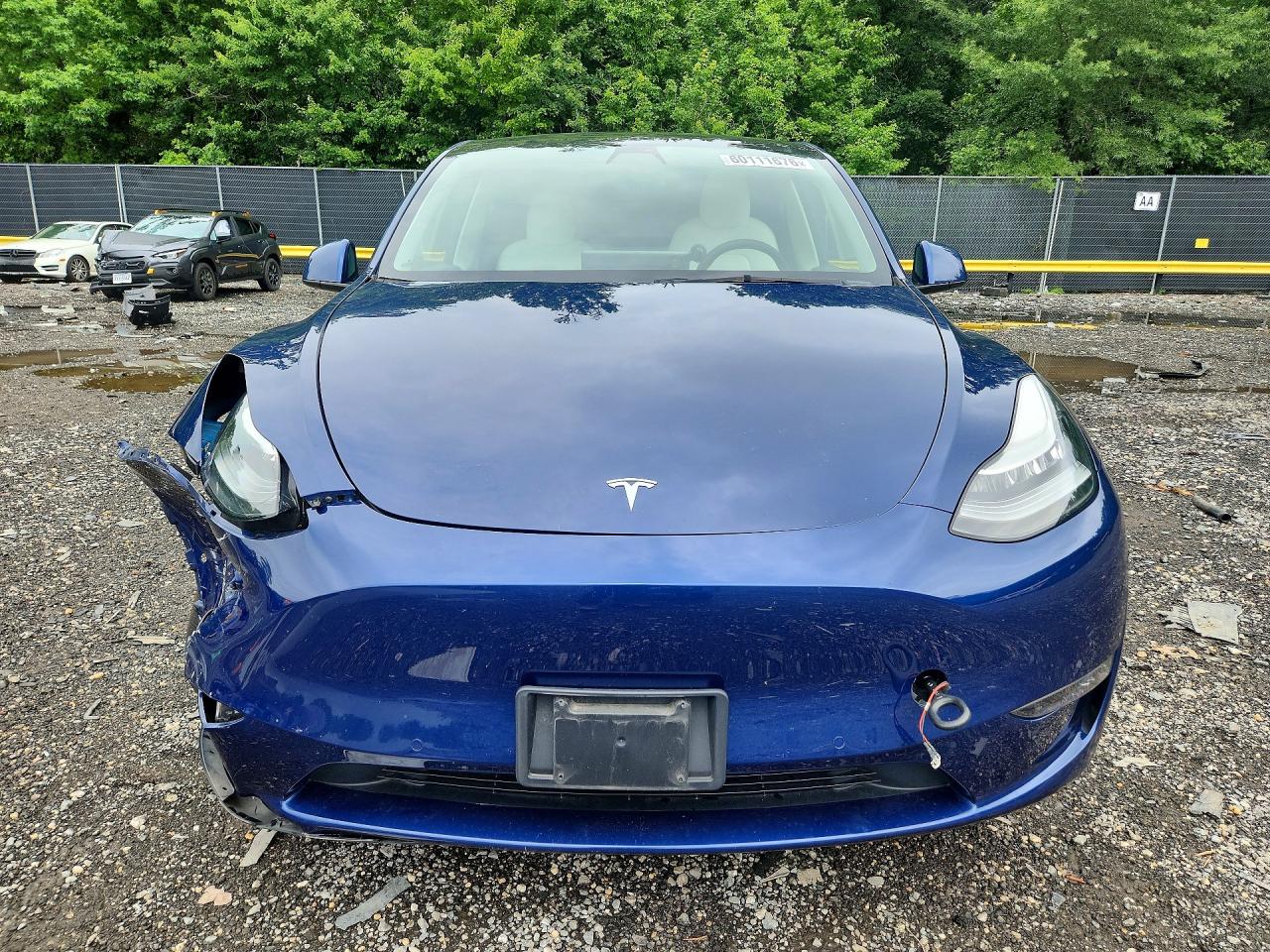 2021 Tesla Model Y Blue vin: 5YJYGDEE3MF303680