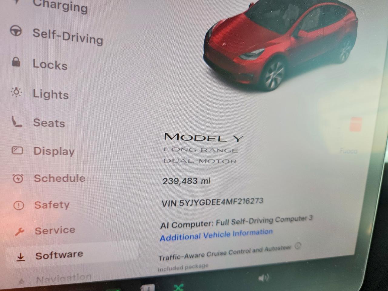 2021 Tesla Model Y Red vin: 5YJYGDEE4MF216273