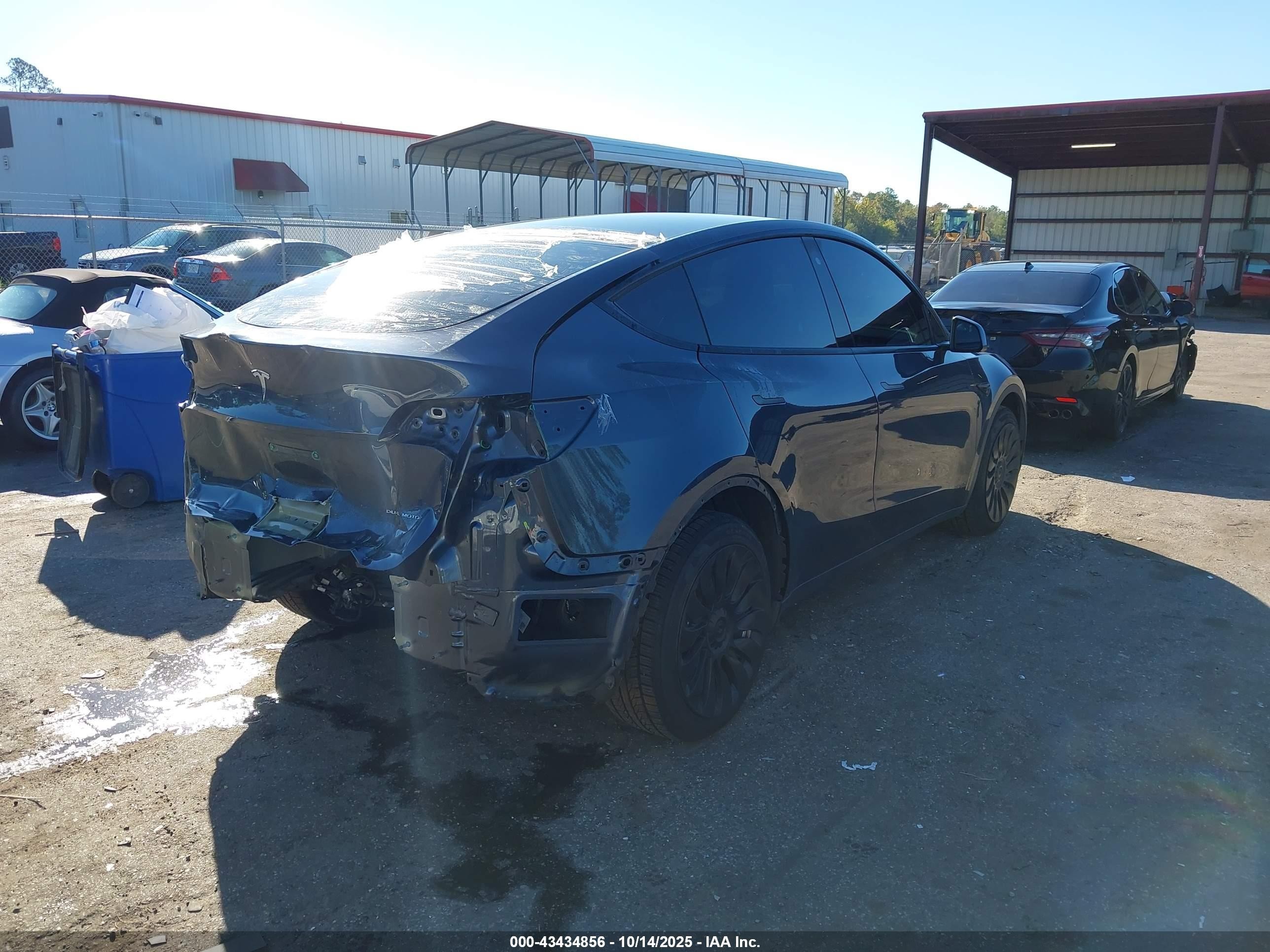 2020 Tesla Model Y Long Range Dual Motor All-wheel Drive Gray vin: 5YJYGDEE6LF041751