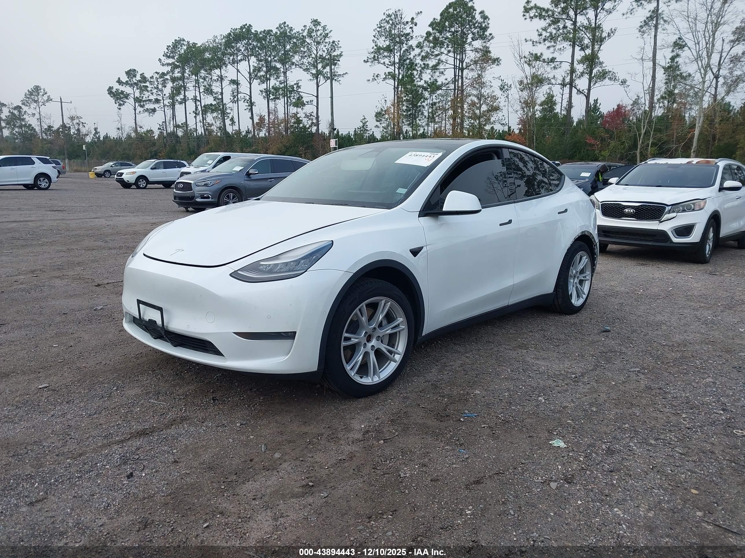 2020 Tesla Model Y Long Range Dual Motor All-wheel Drive Белый vin: 5YJYGDEE6LF052667