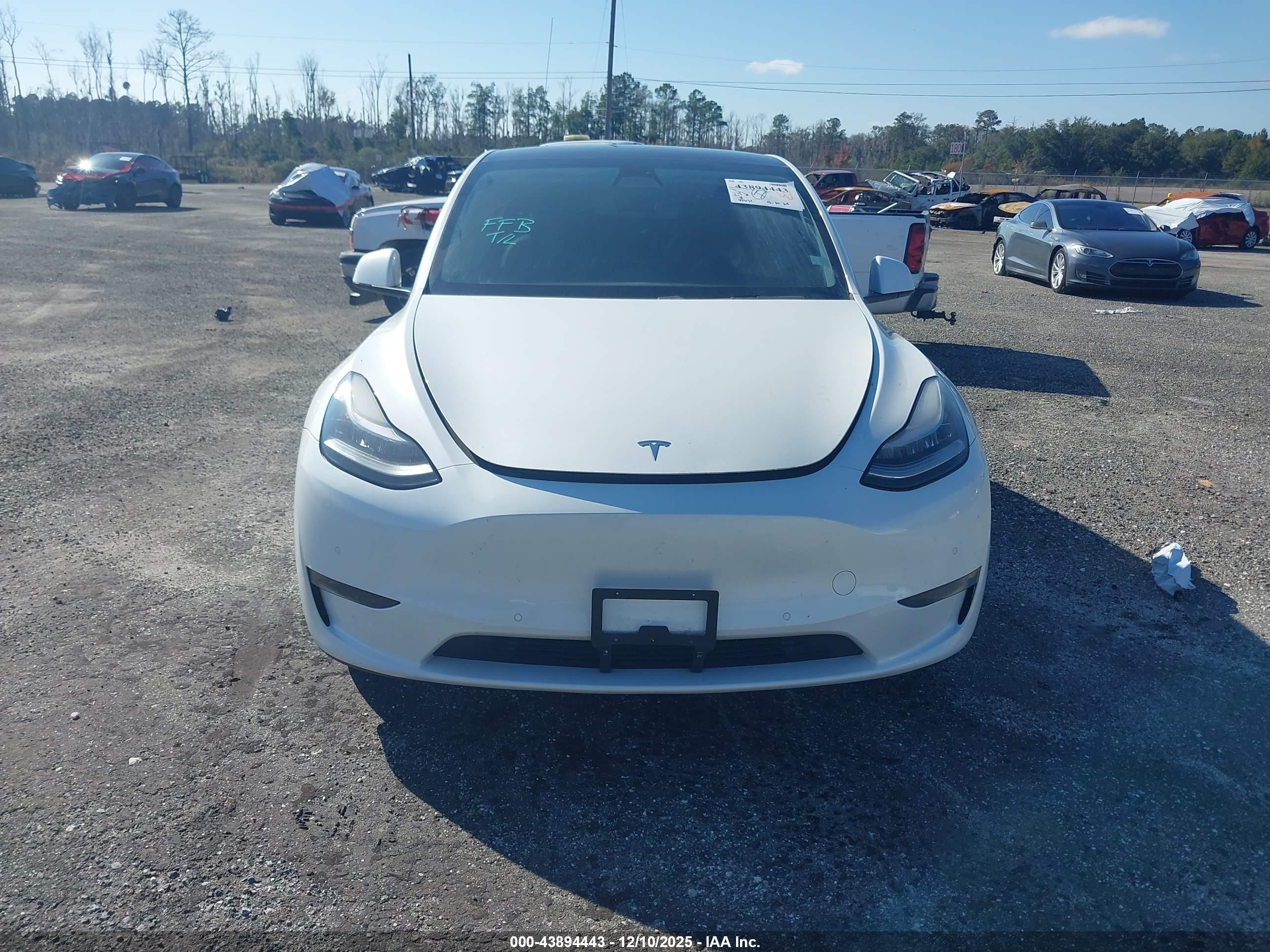 2020 Tesla Model Y Long Range Dual Motor All-wheel Drive Белый vin: 5YJYGDEE6LF052667