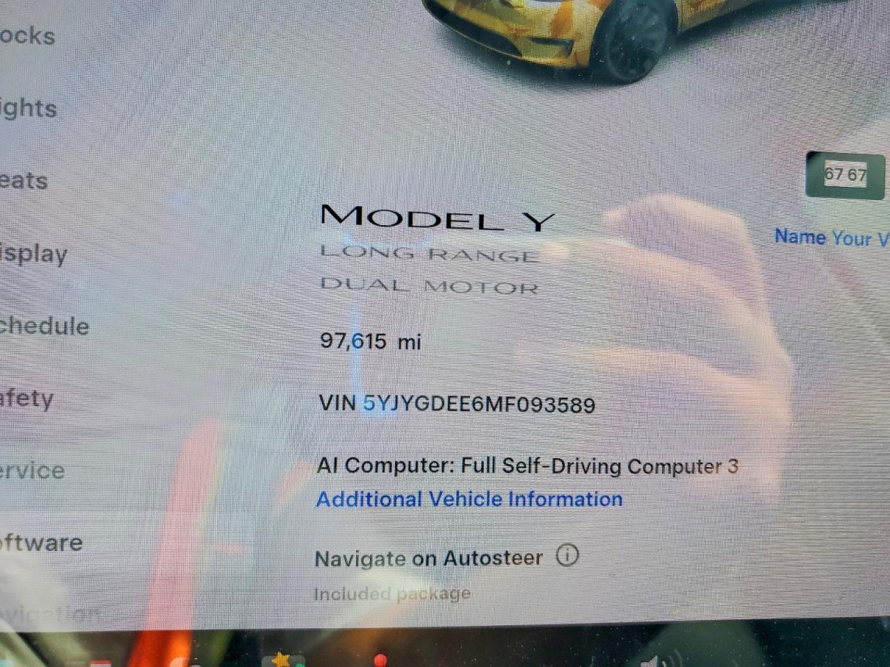 2021 Tesla Model Y Серый vin: 5YJYGDEE6MF093589