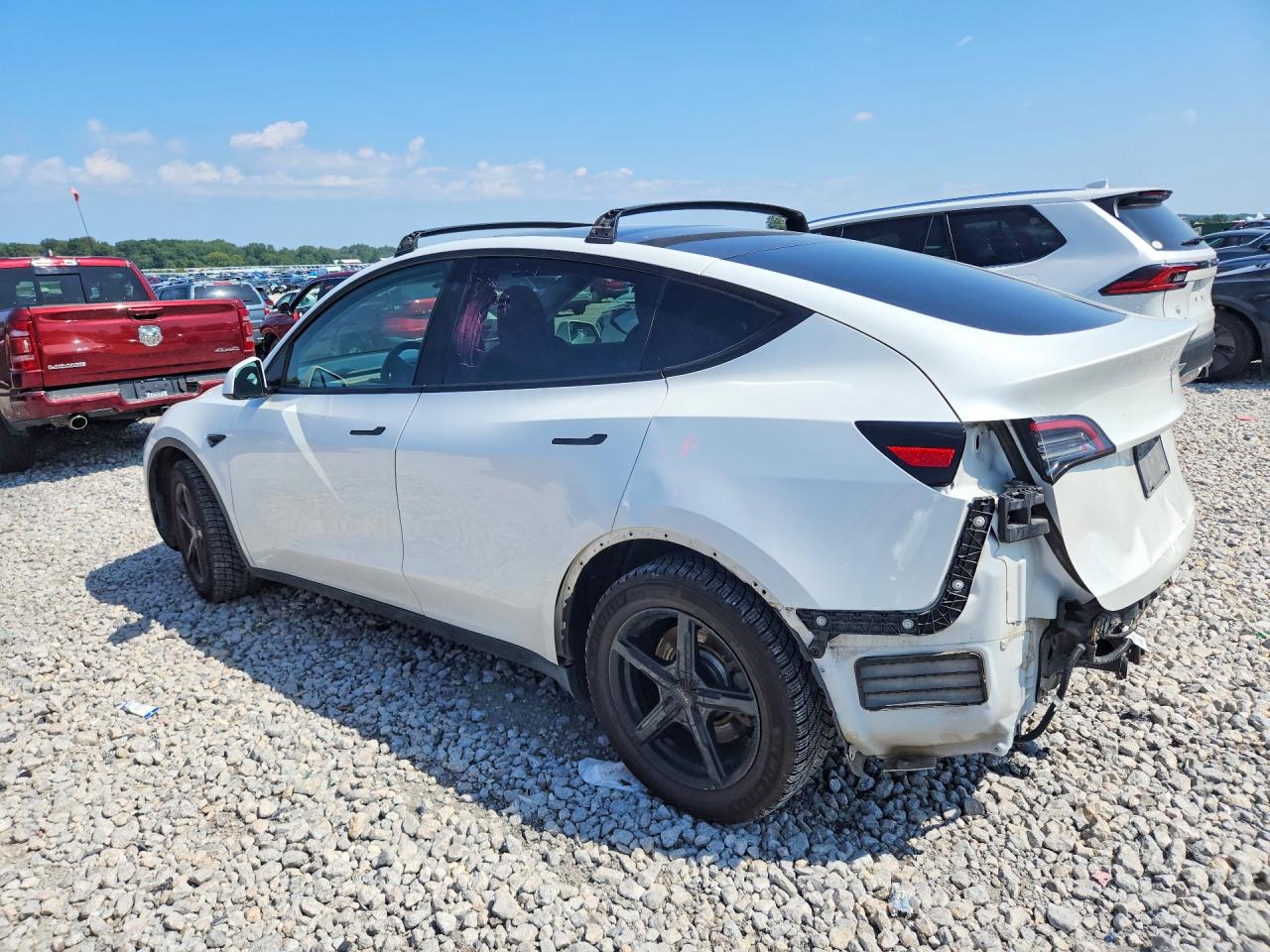 2021 Tesla Model Y White vin: 5YJYGDEE7MF118659