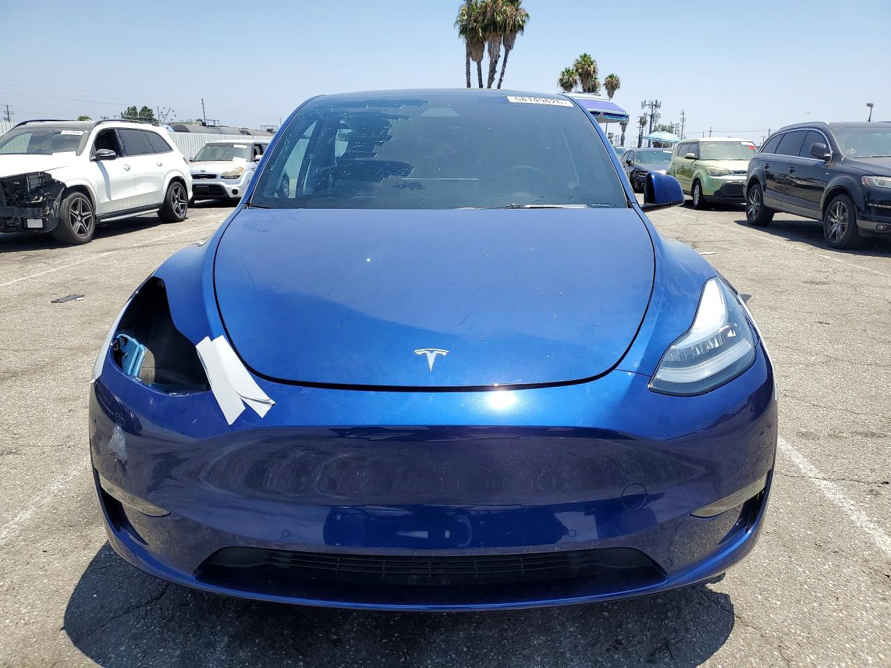 2021 Tesla Model Y Blue vin: 5YJYGDEE8MF274953