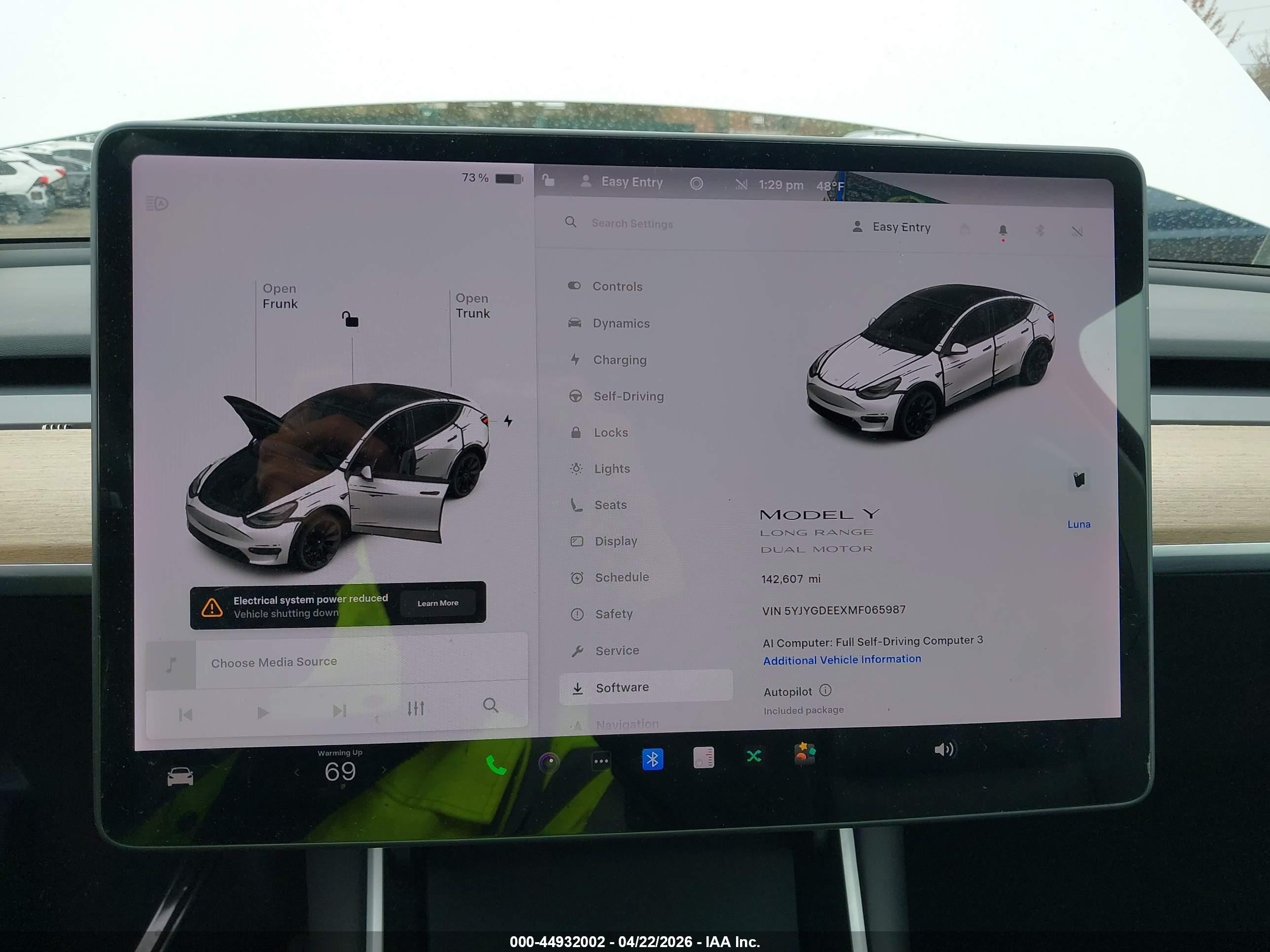 2021 Tesla Model Y Long Range Dual Motor All-wheel Drive Белый vin: 5YJYGDEEXMF065987