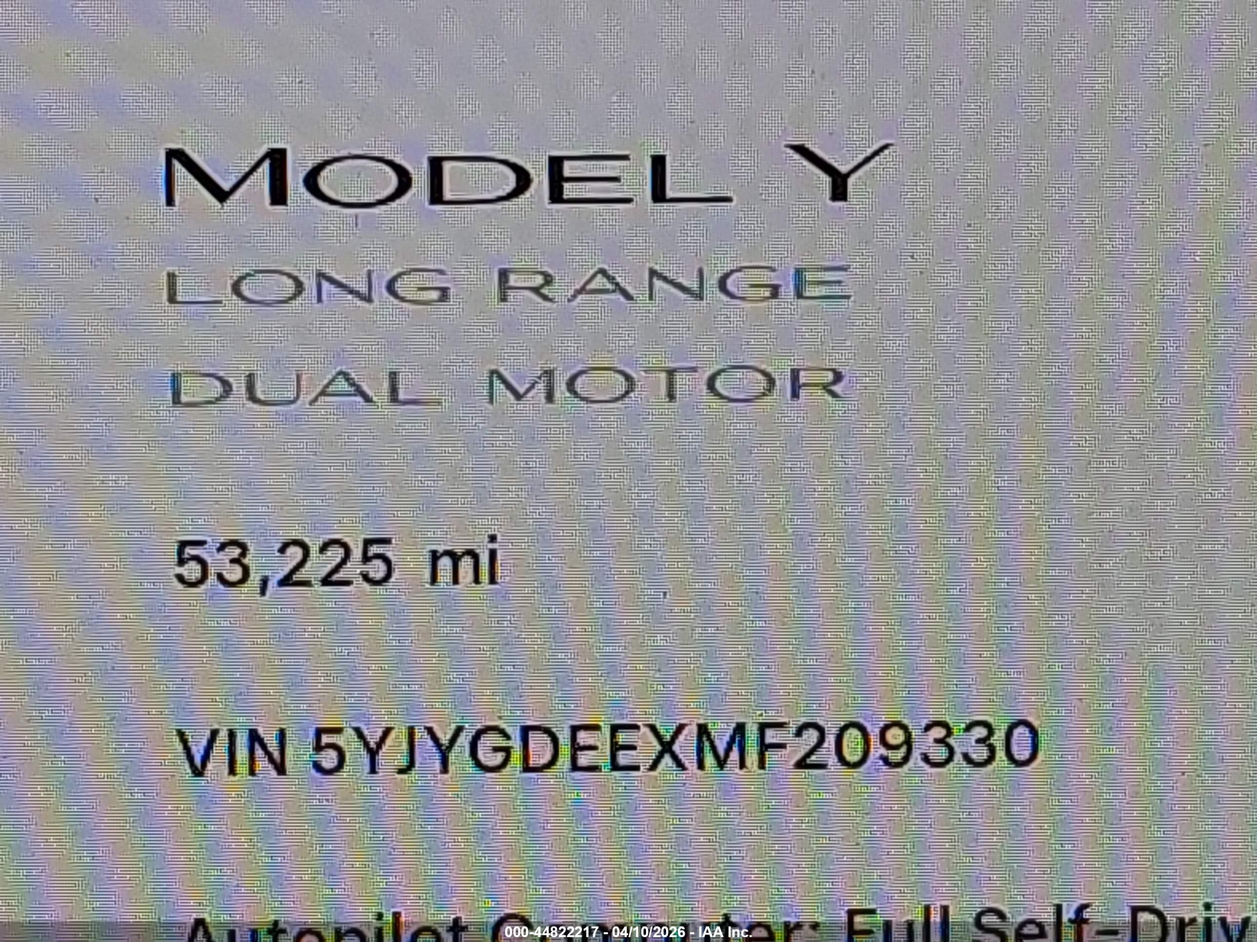 2021 Tesla Model Y Long Range Dual Motor All-wheel Drive Белый vin: 5YJYGDEEXMF209330