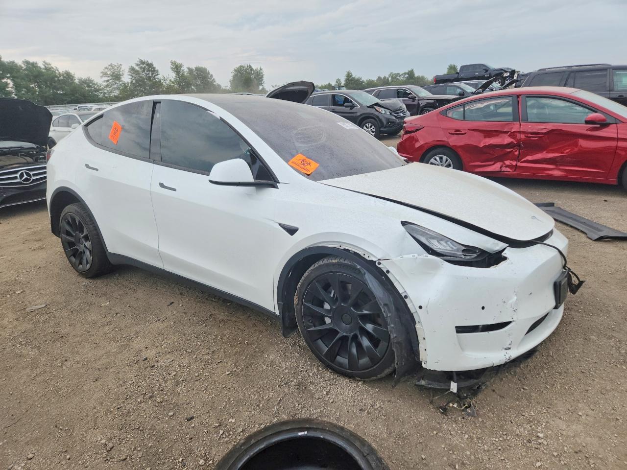 2021 Tesla Model Y Белый vin: 5YJYGDEEXMF299949