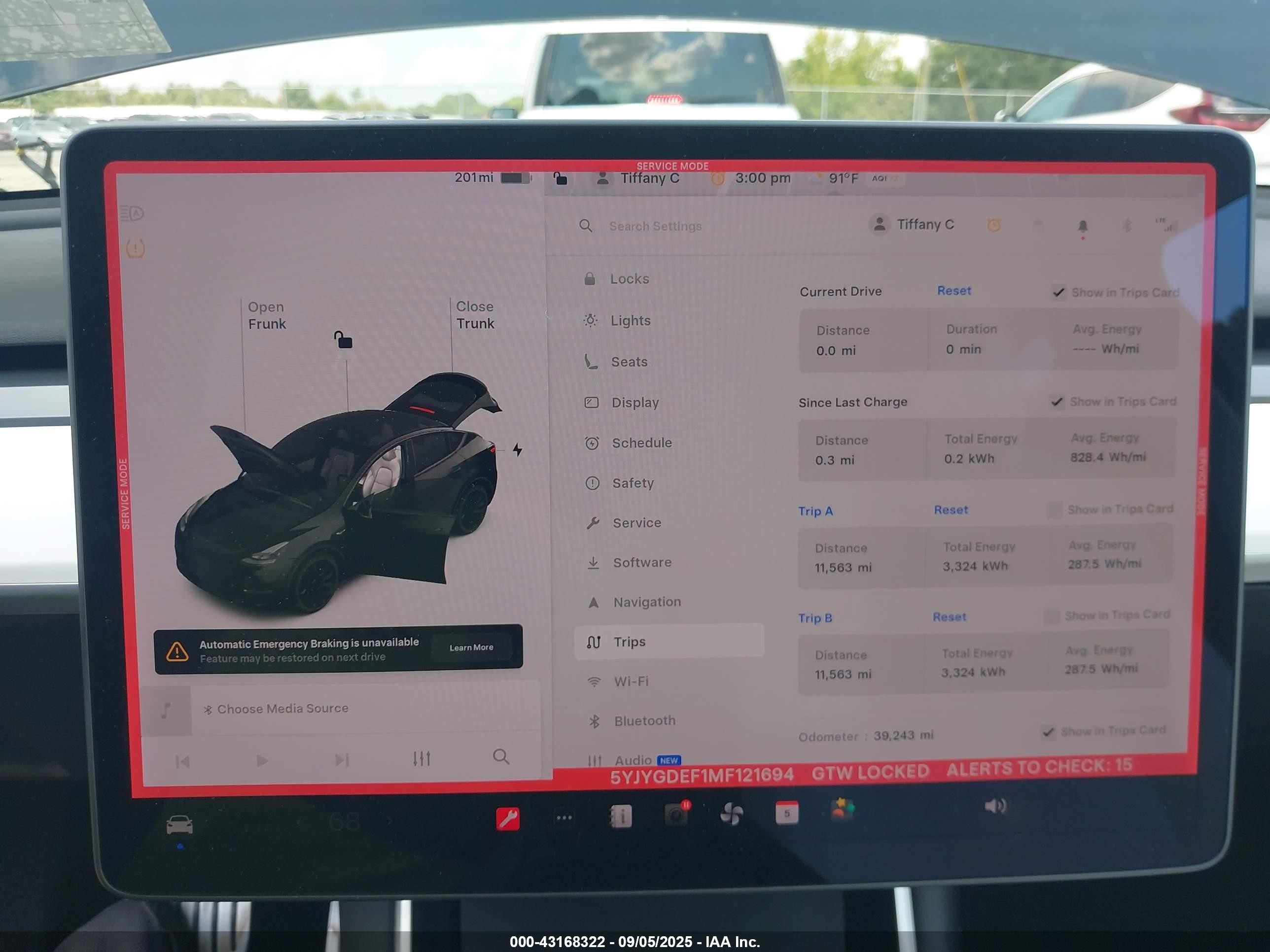 2021 Tesla Model Y Performance Dual Motor All-wheel Drive Black vin: 5YJYGDEF1MF121694