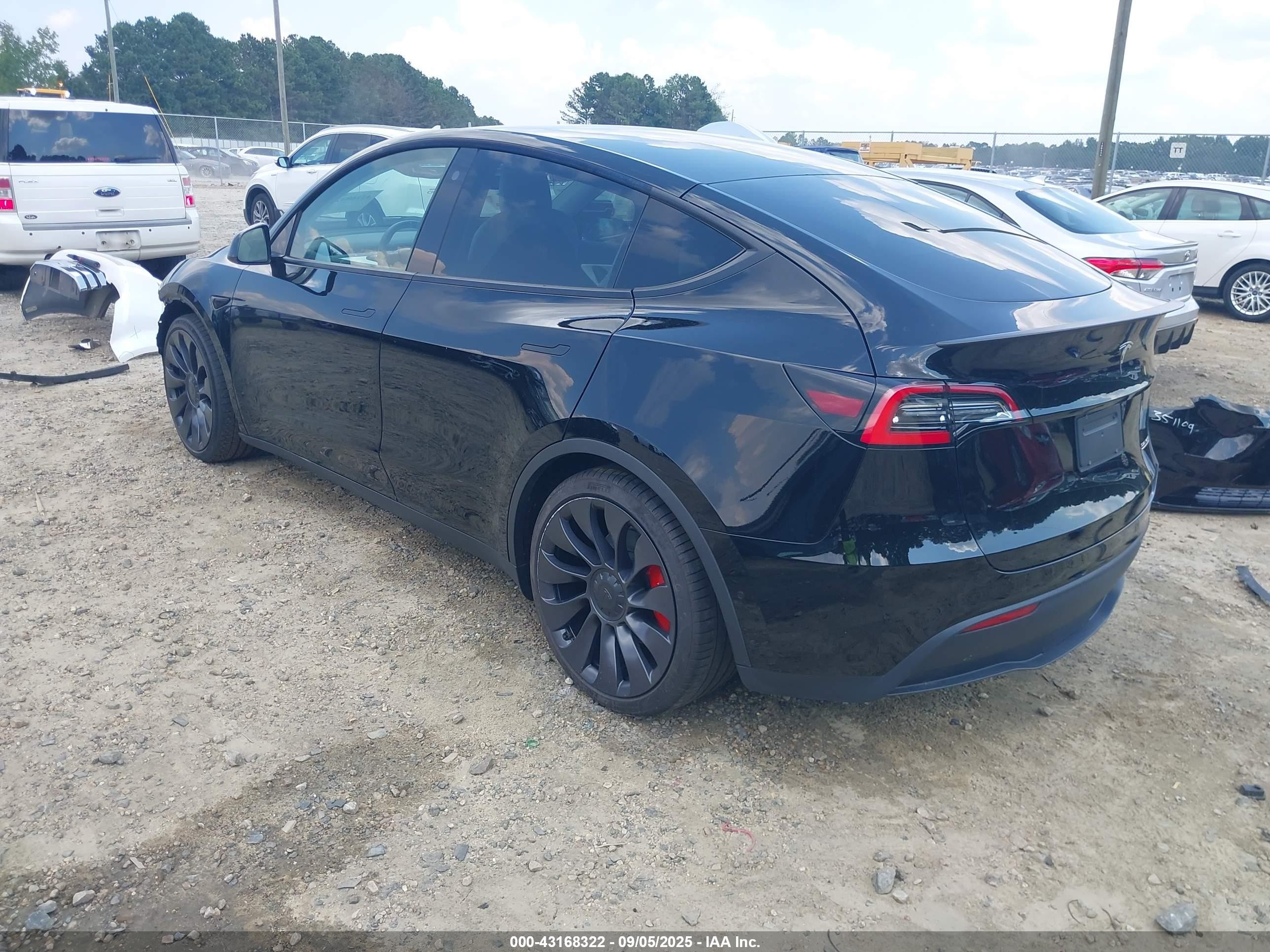 2021 Tesla Model Y Performance Dual Motor All-wheel Drive Black vin: 5YJYGDEF1MF121694
