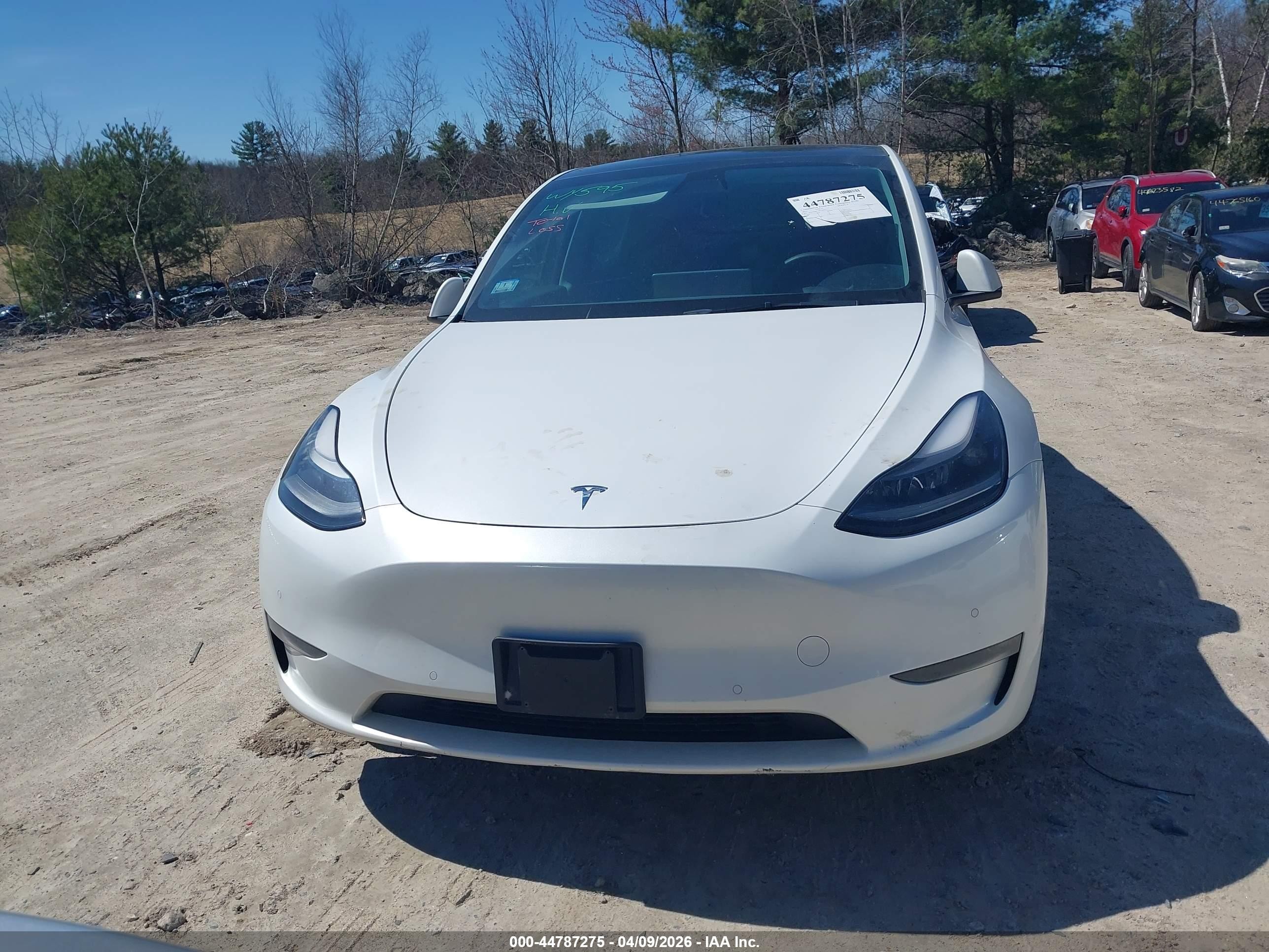 2021 Tesla Model Y Performance Dual Motor All-wheel Drive White vin: 5YJYGDEF3MF249595