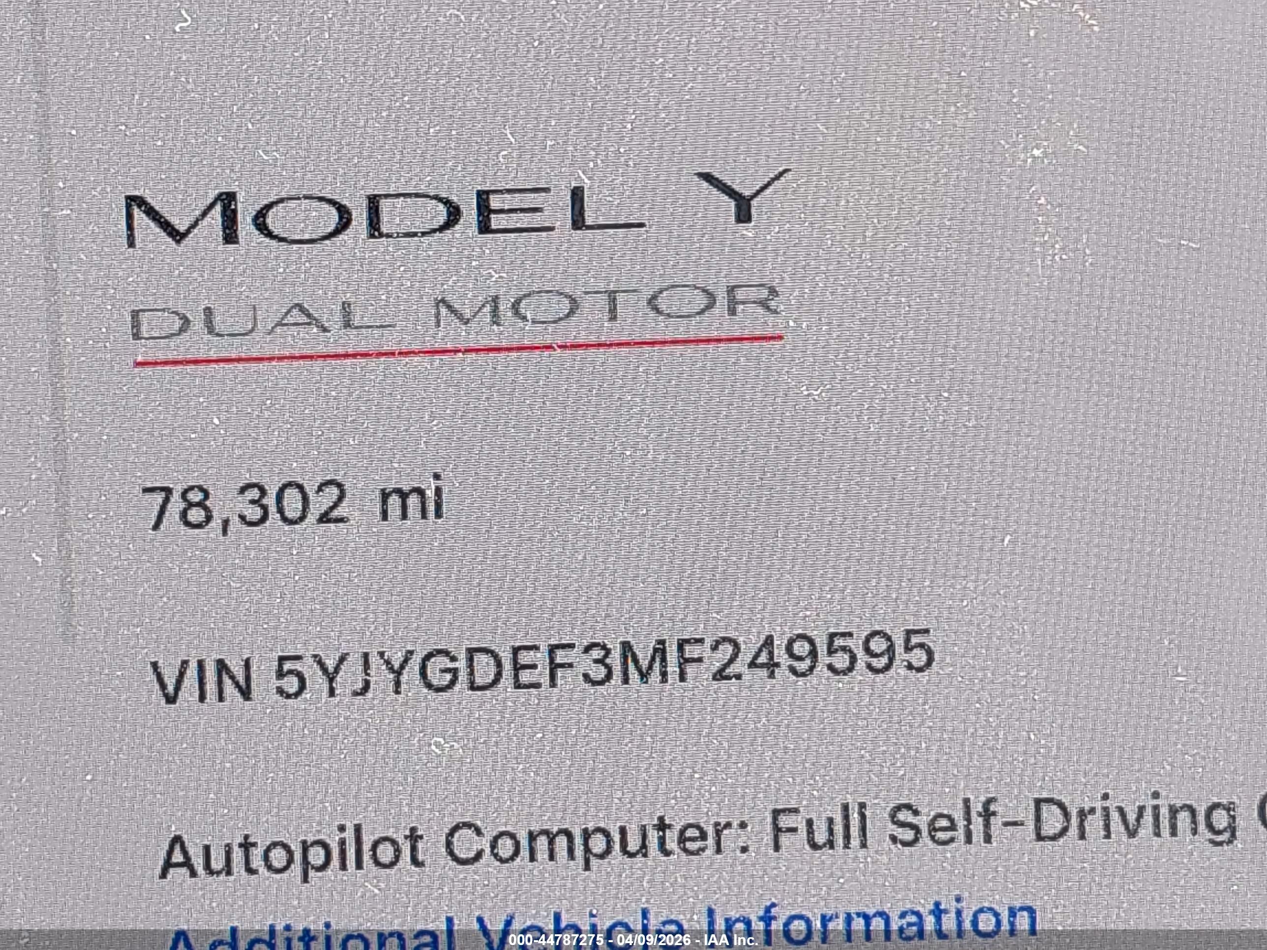 2021 Tesla Model Y Performance Dual Motor All-wheel Drive White vin: 5YJYGDEF3MF249595