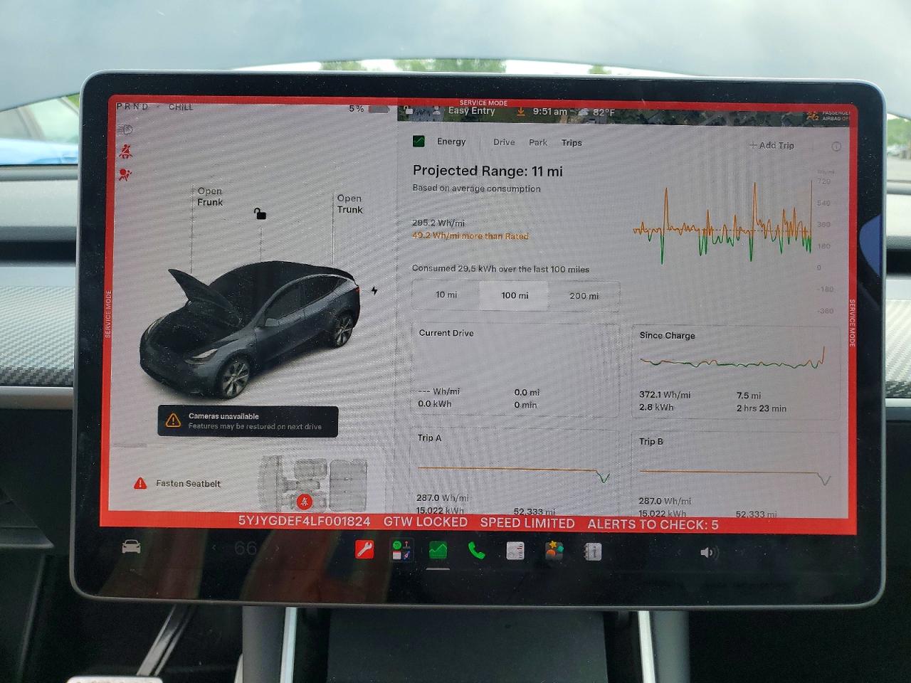 2020 Tesla Model Y Gray vin: 5YJYGDEF4LF001824