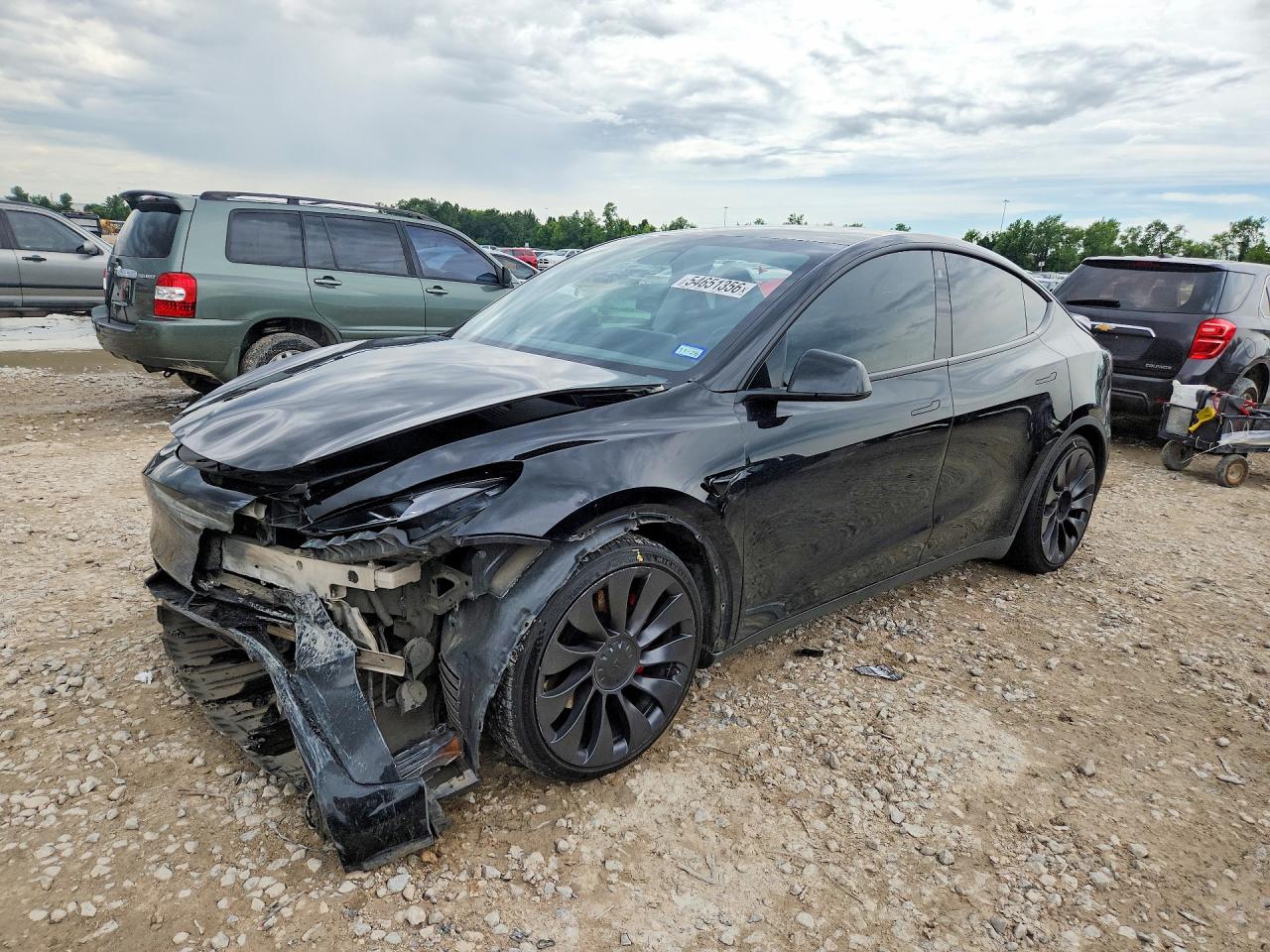 2021 Tesla Model Y Черный vin: 5YJYGDEF7MF202067