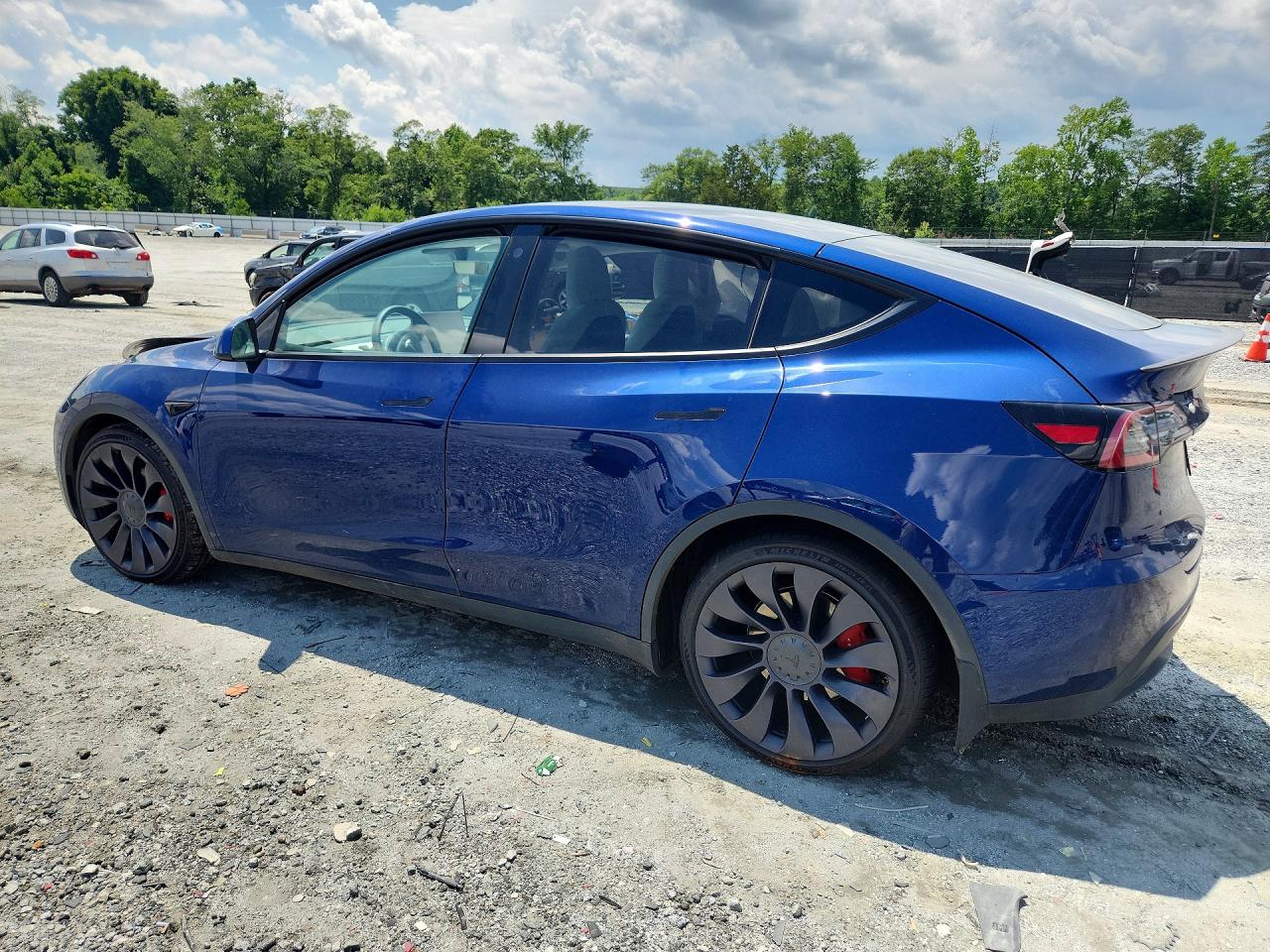 2021 Tesla Model Y Blue vin: 5YJYGDEF9MF264604