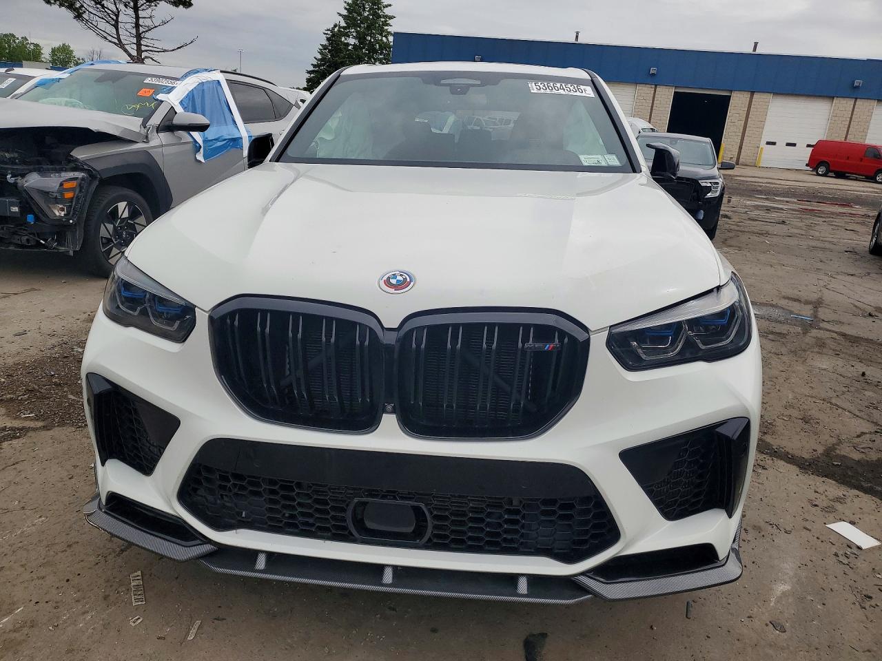 2023 Bmw X5 M White vin: 5YMJU0C05P9N62381