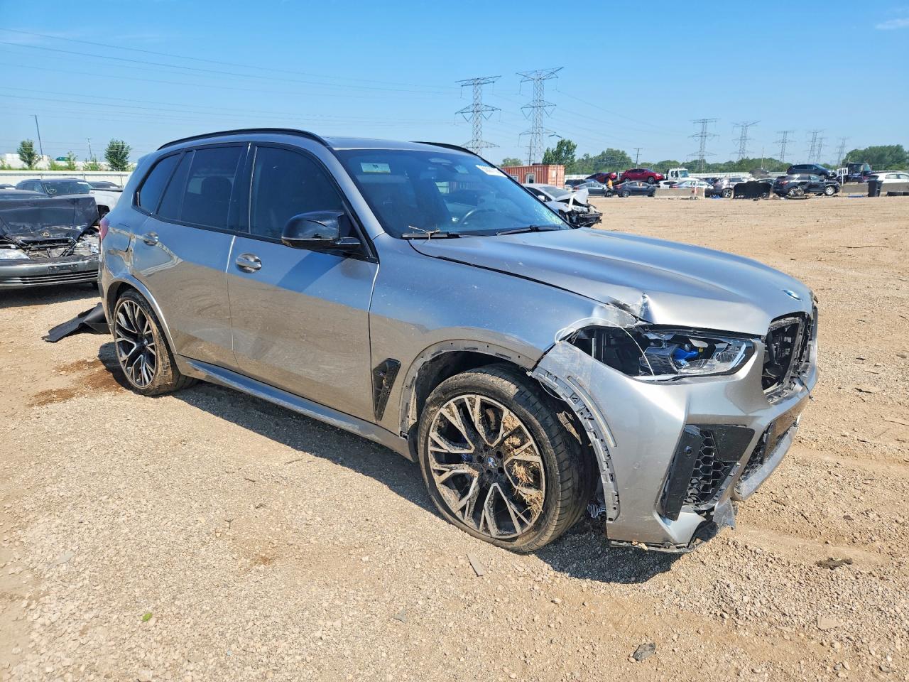 2020 Bmw X5 M Silver vin: 5YMJU0C0XL9D64019