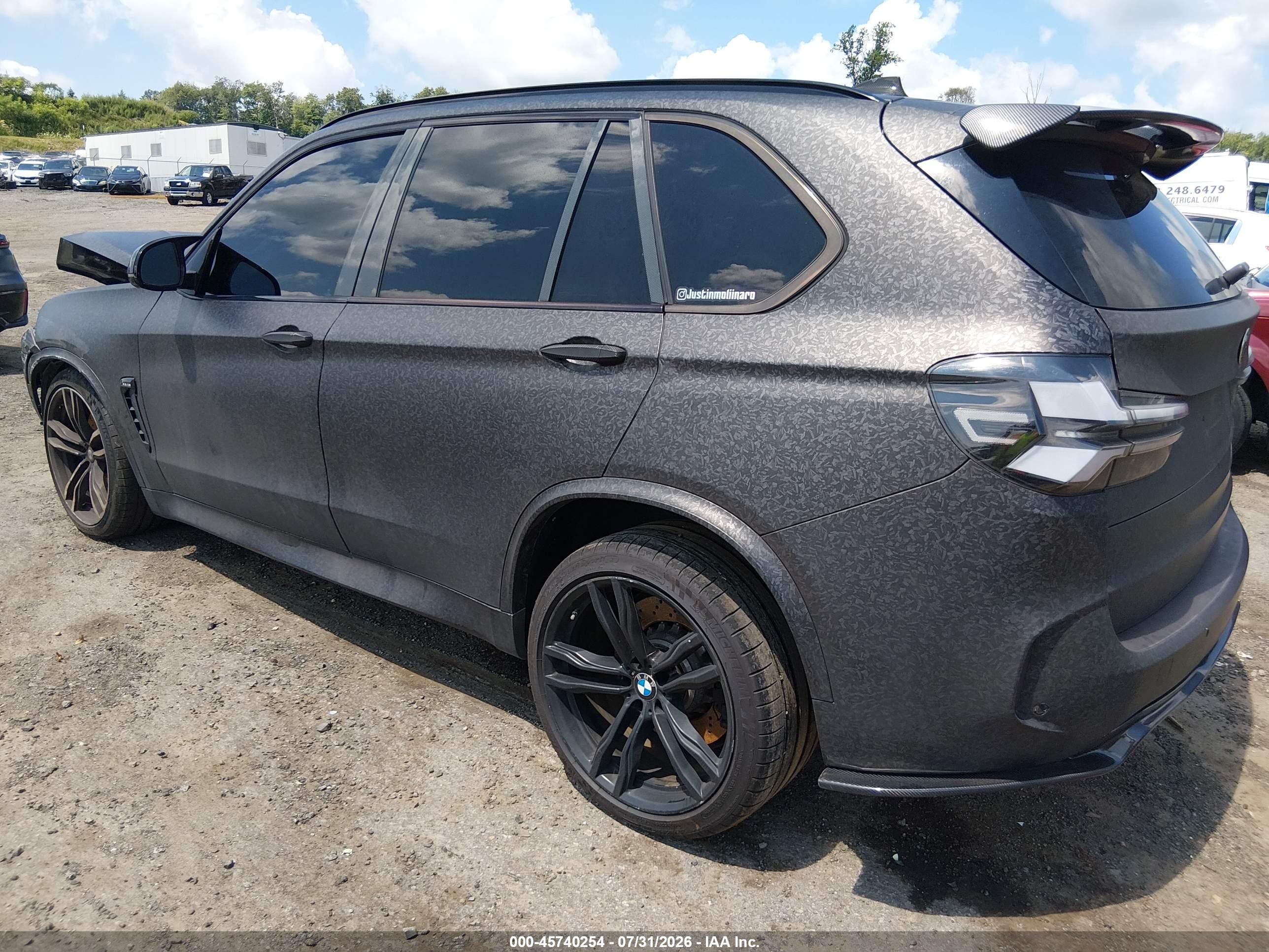 2015 Bmw X5 M   Black vin: 5YMKT6C52F0C89718