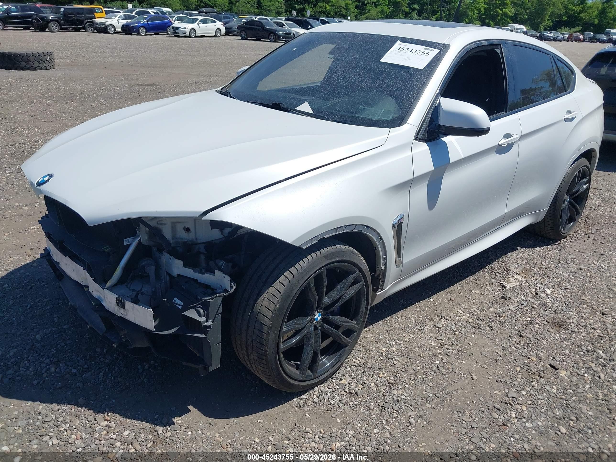2017 Bmw X6 M White vin: 5YMKW8C39H0U72048