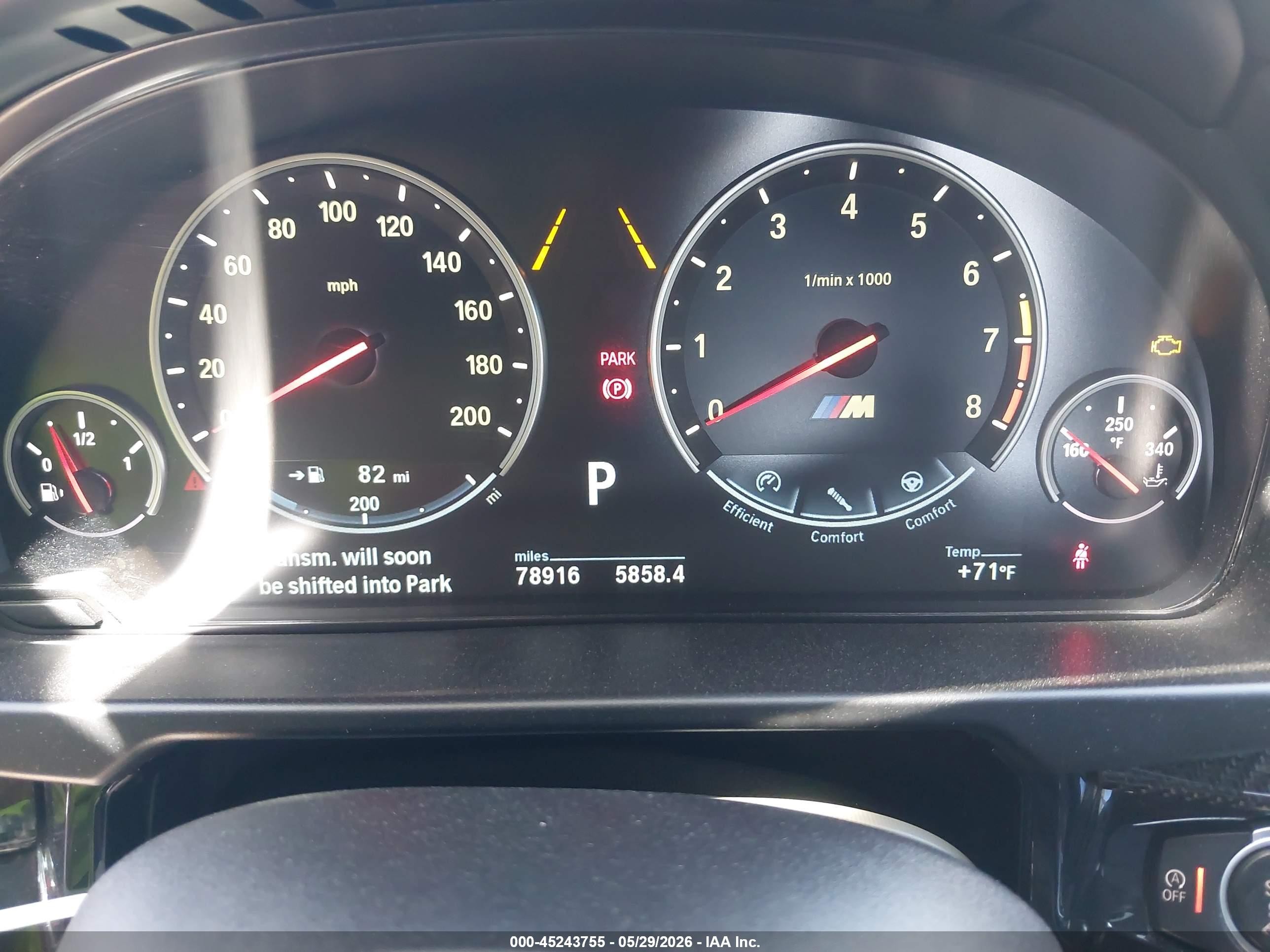 2017 Bmw X6 M White vin: 5YMKW8C39H0U72048