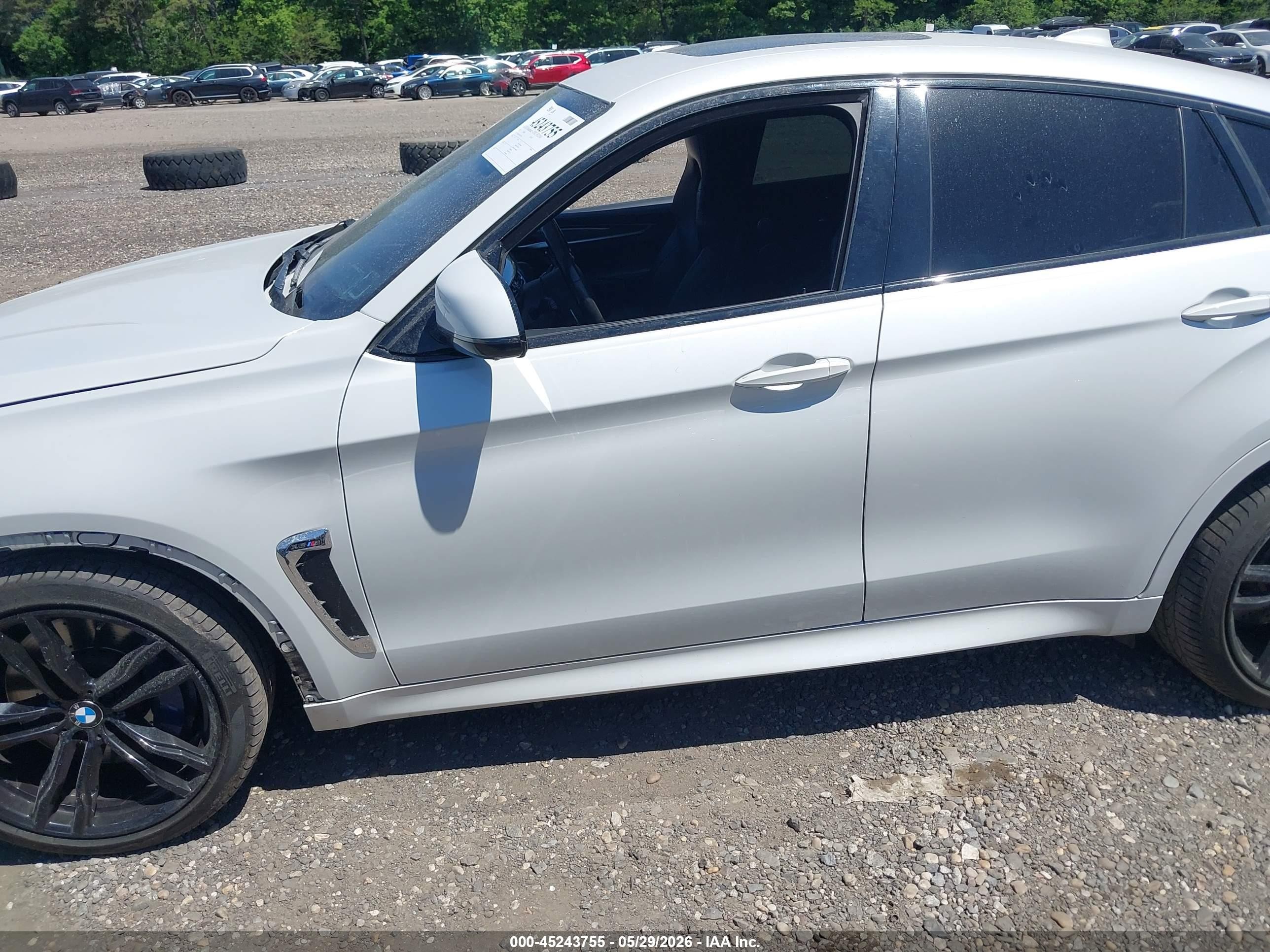 2017 Bmw X6 M White vin: 5YMKW8C39H0U72048