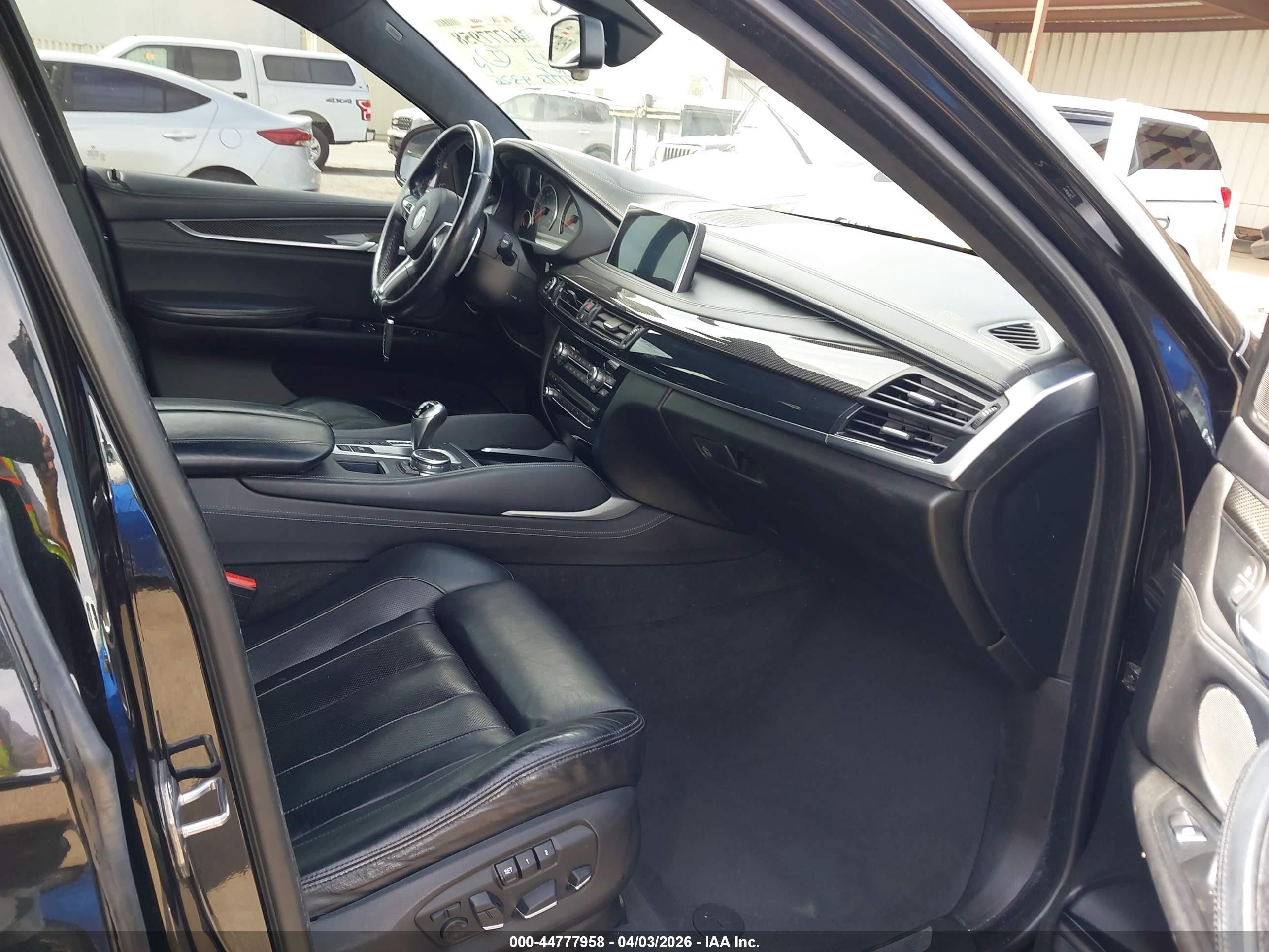 2015 Bmw X6 M   Black vin: 5YMKW8C55F0R42784