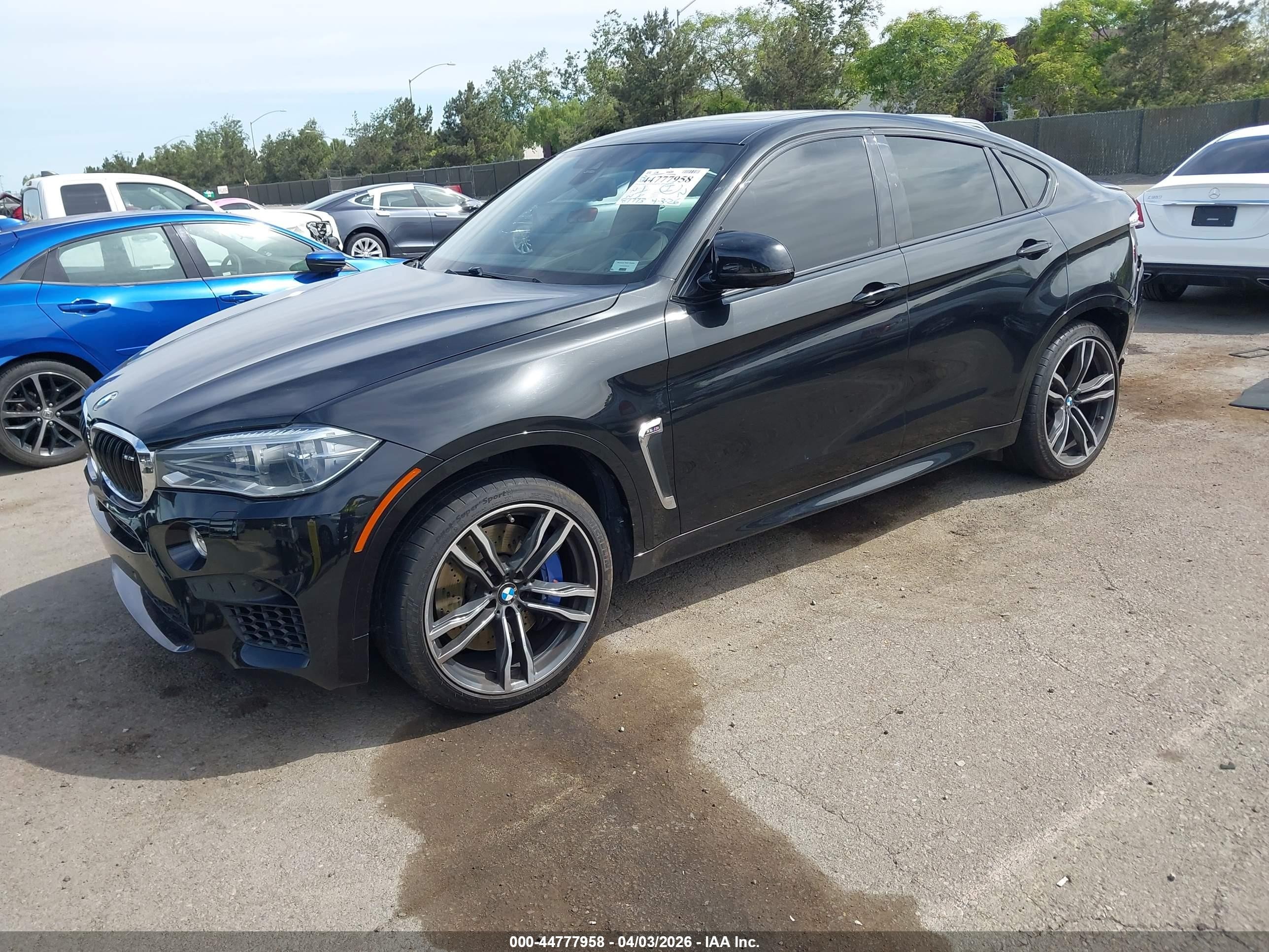 2015 Bmw X6 M   Black vin: 5YMKW8C55F0R42784