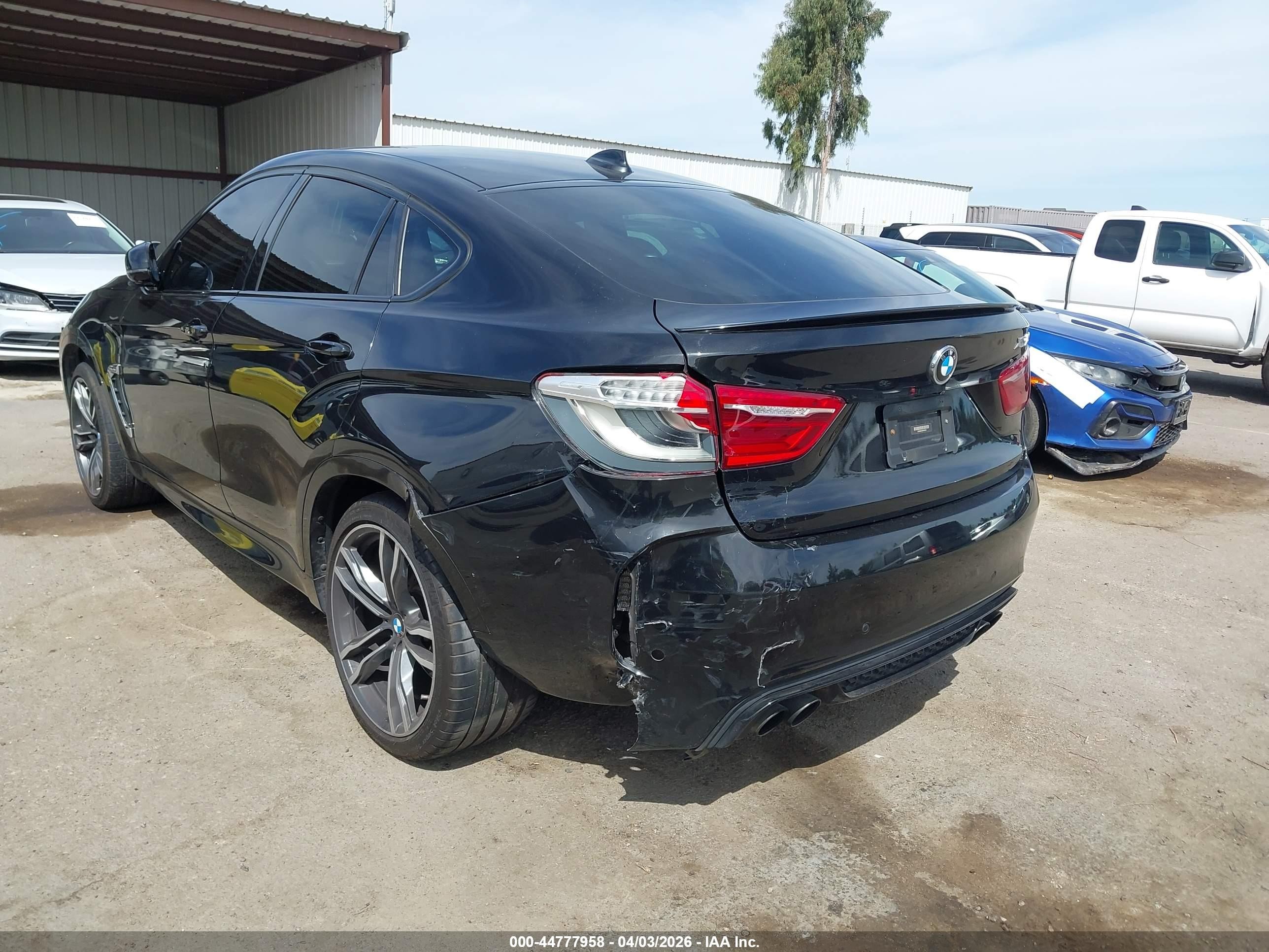 2015 Bmw X6 M   Black vin: 5YMKW8C55F0R42784