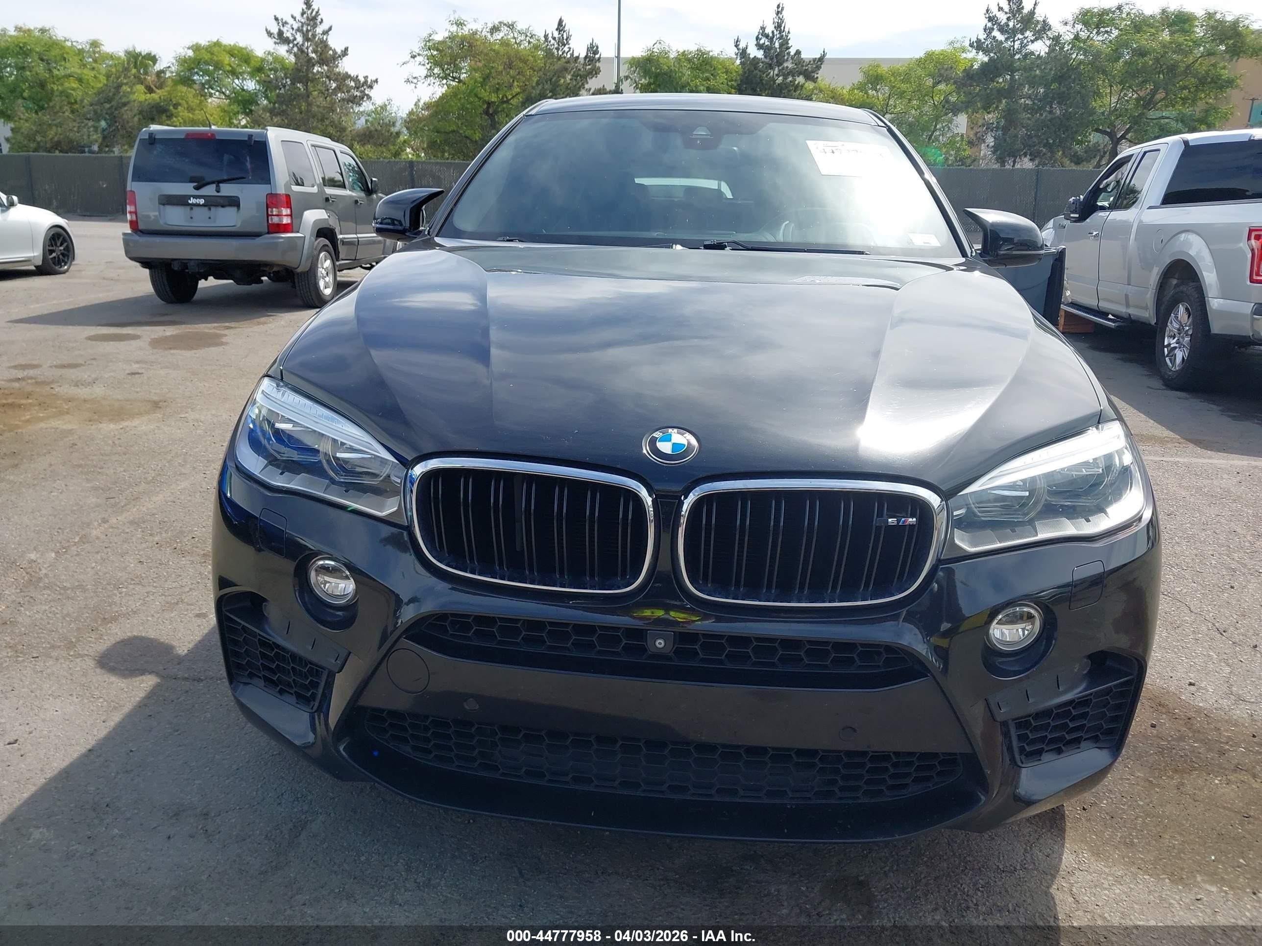2015 Bmw X6 M   Black vin: 5YMKW8C55F0R42784