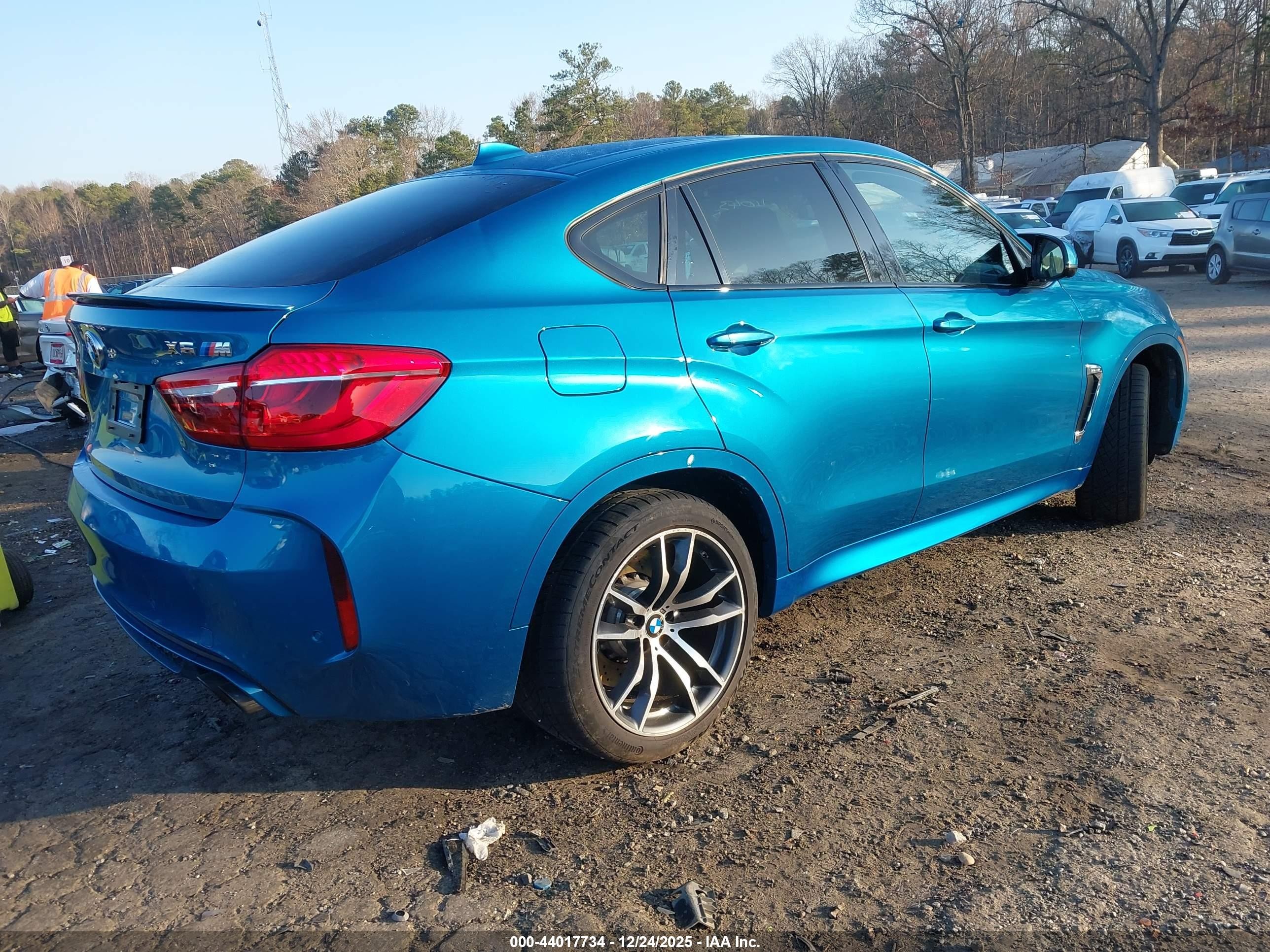 2015 Bmw X6 M   Light Blue vin: 5YMKW8C56F0R42762