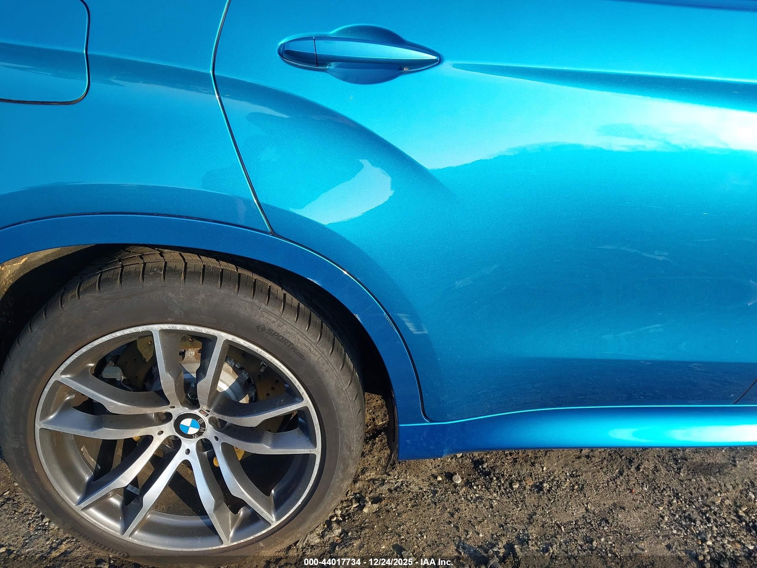 2015 Bmw X6 M   Light Blue vin: 5YMKW8C56F0R42762