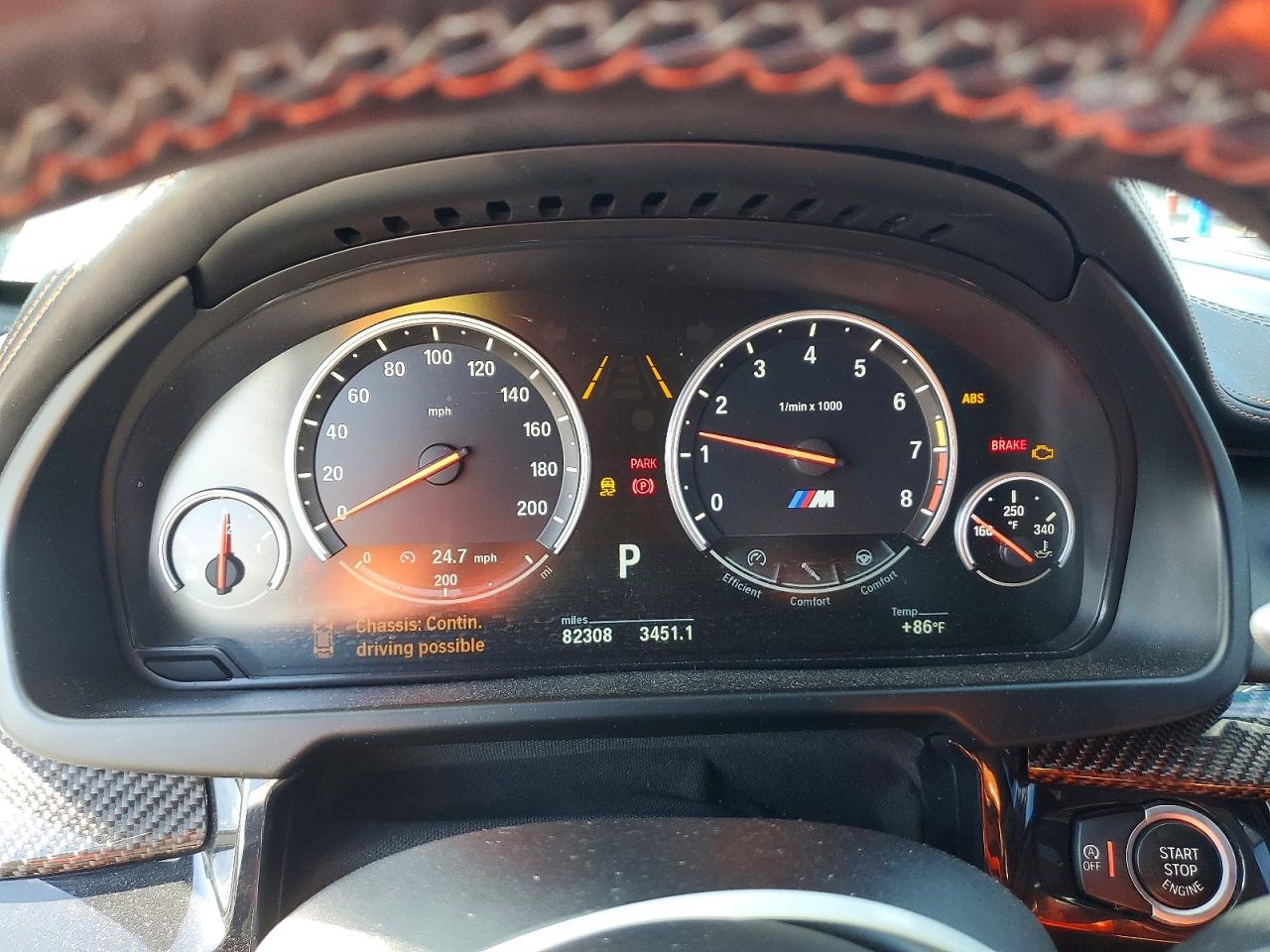 2015 Bmw X6 M Белый vin: 5YMKW8C57F0R42754