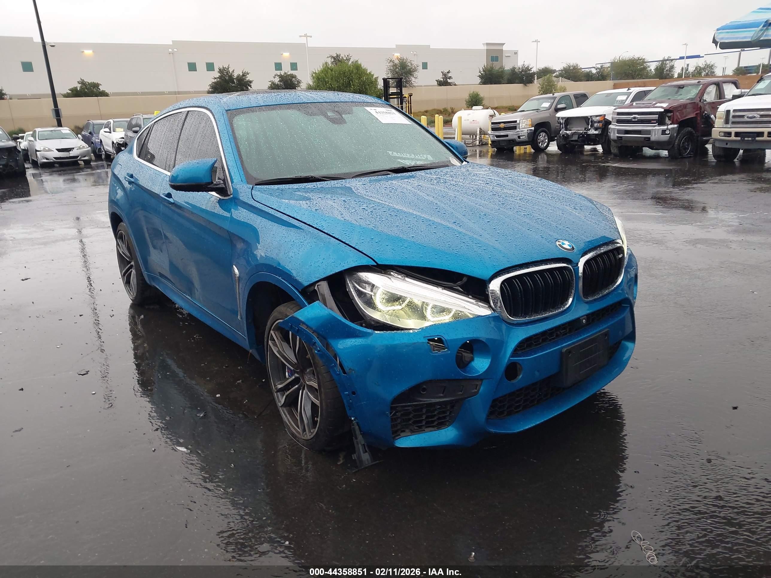 2015 Bmw X6 M   Blue vin: 5YMKW8C59F0G93960