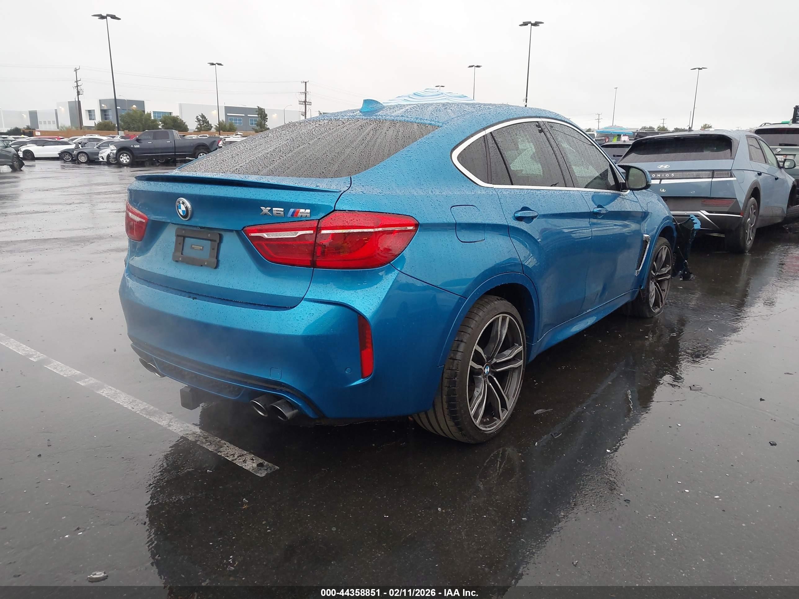 2015 Bmw X6 M   Blue vin: 5YMKW8C59F0G93960