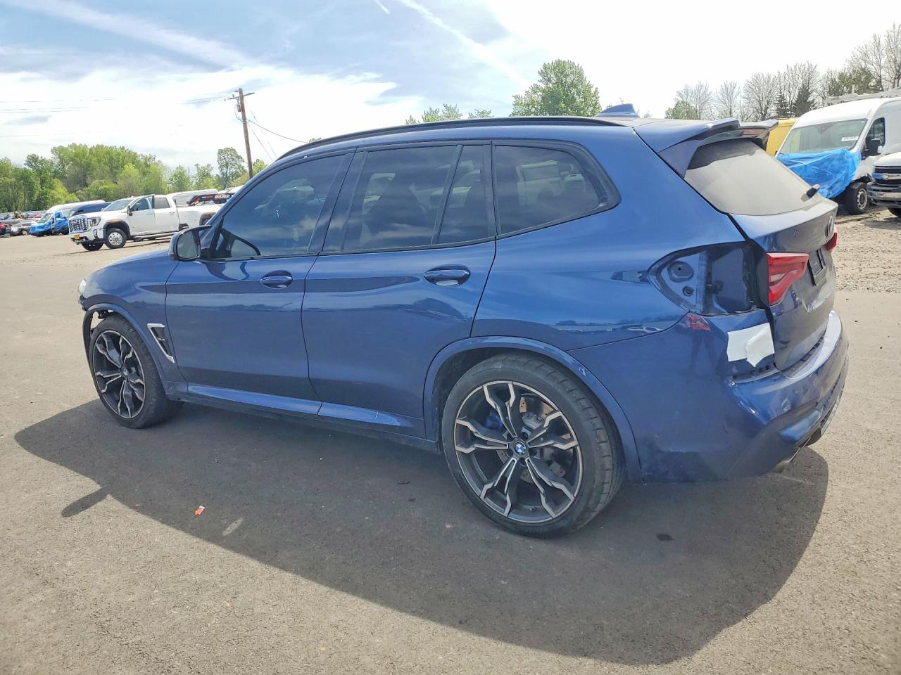 2021 Bmw X3 M Competition Blue vin: 5YMTS0C05M9G57309
