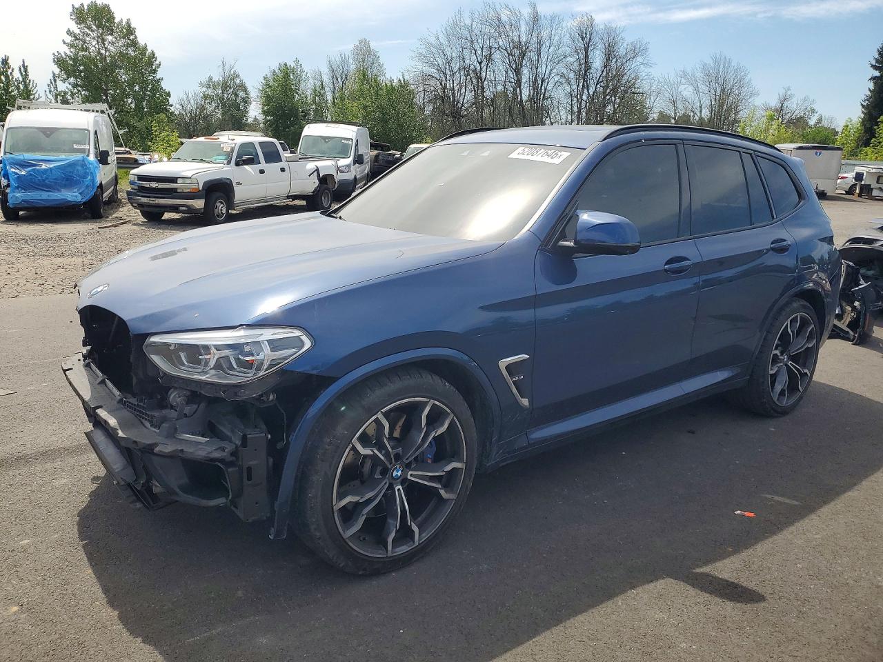 2021 Bmw X3 M Competition Синий vin: 5YMTS0C05M9G57309