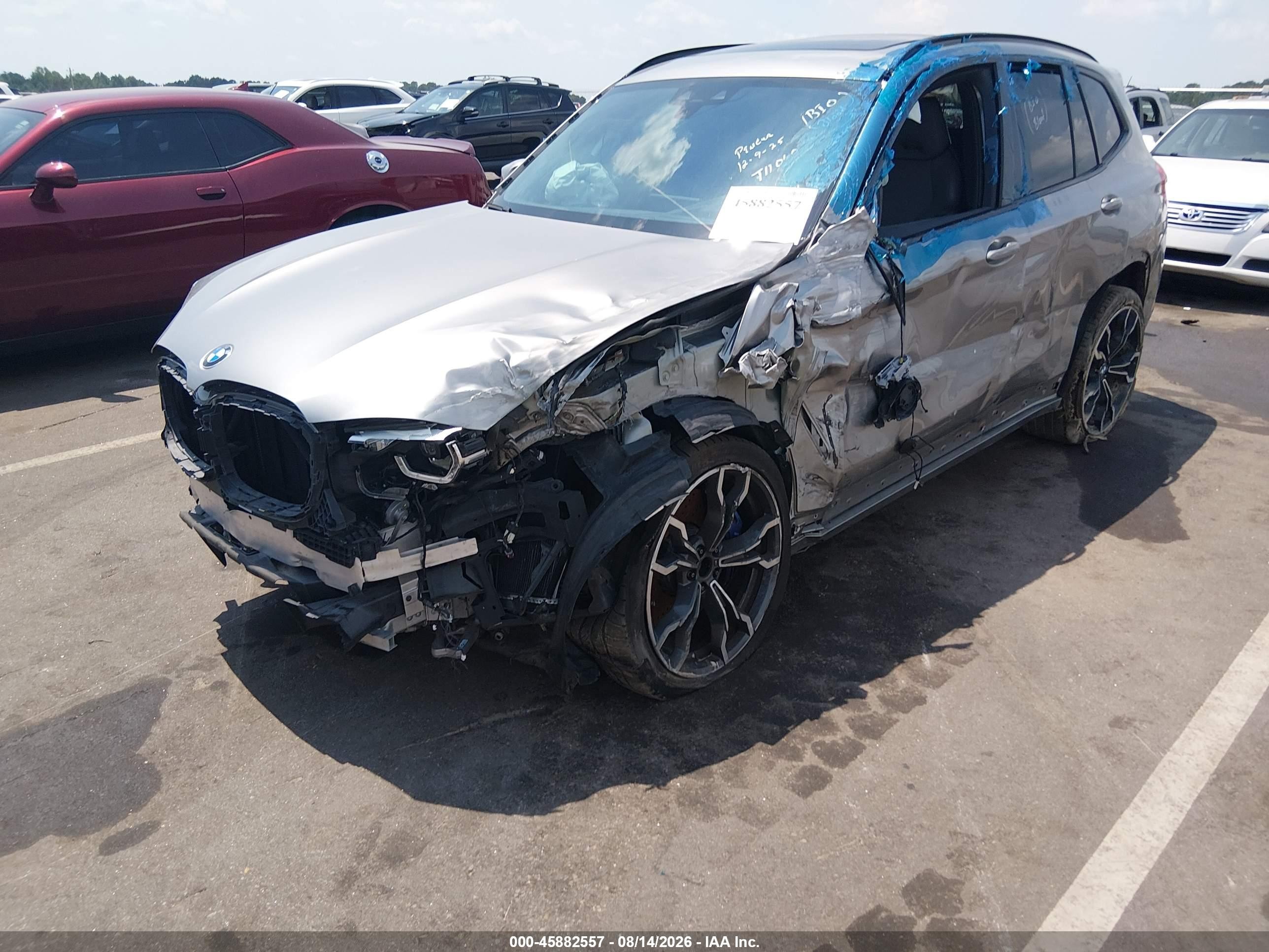 2020 Bmw X3 M   Серебряный vin: 5YMTS0C08LLT11060
