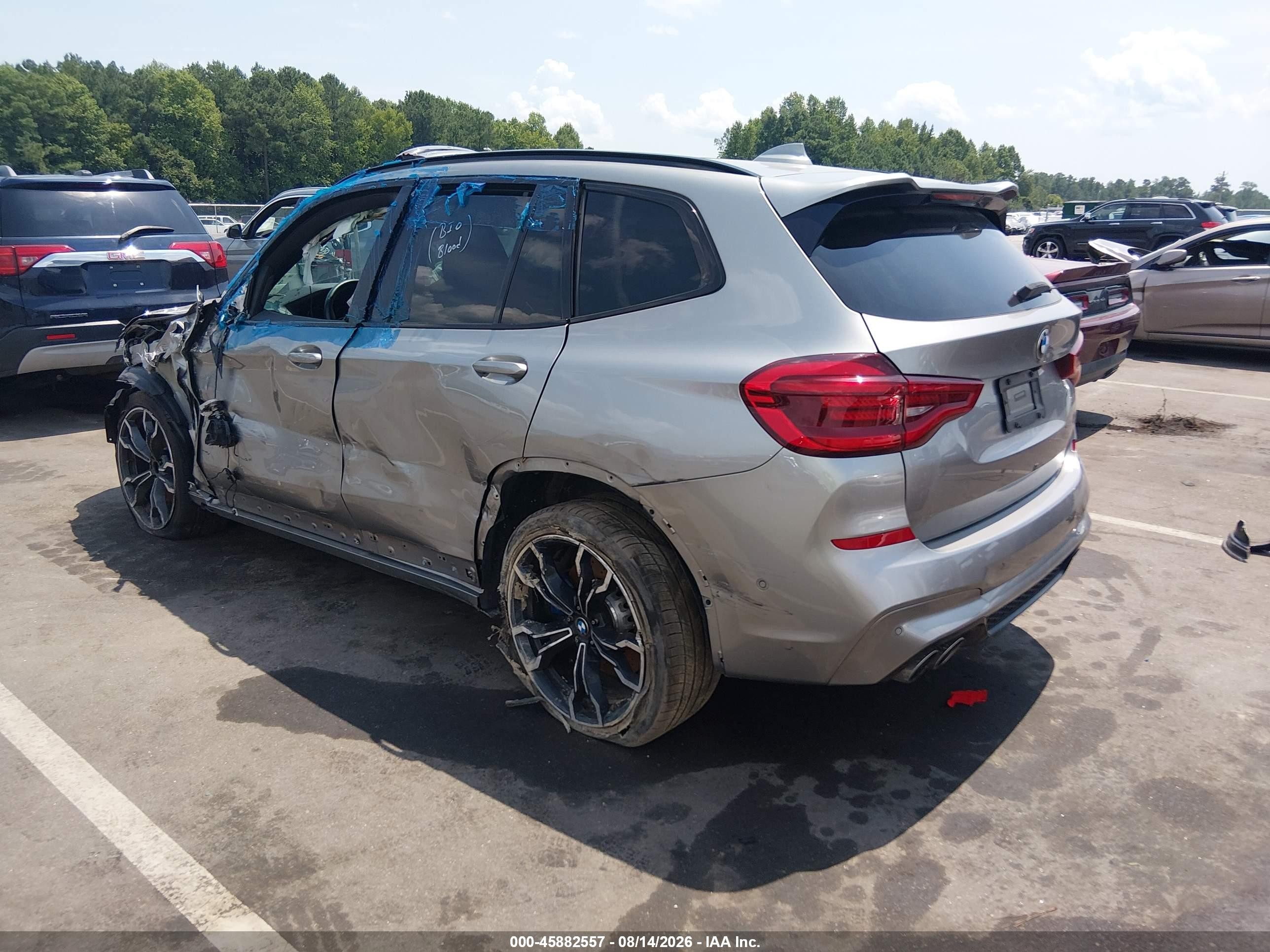 2020 Bmw X3 M   Серебряный vin: 5YMTS0C08LLT11060
