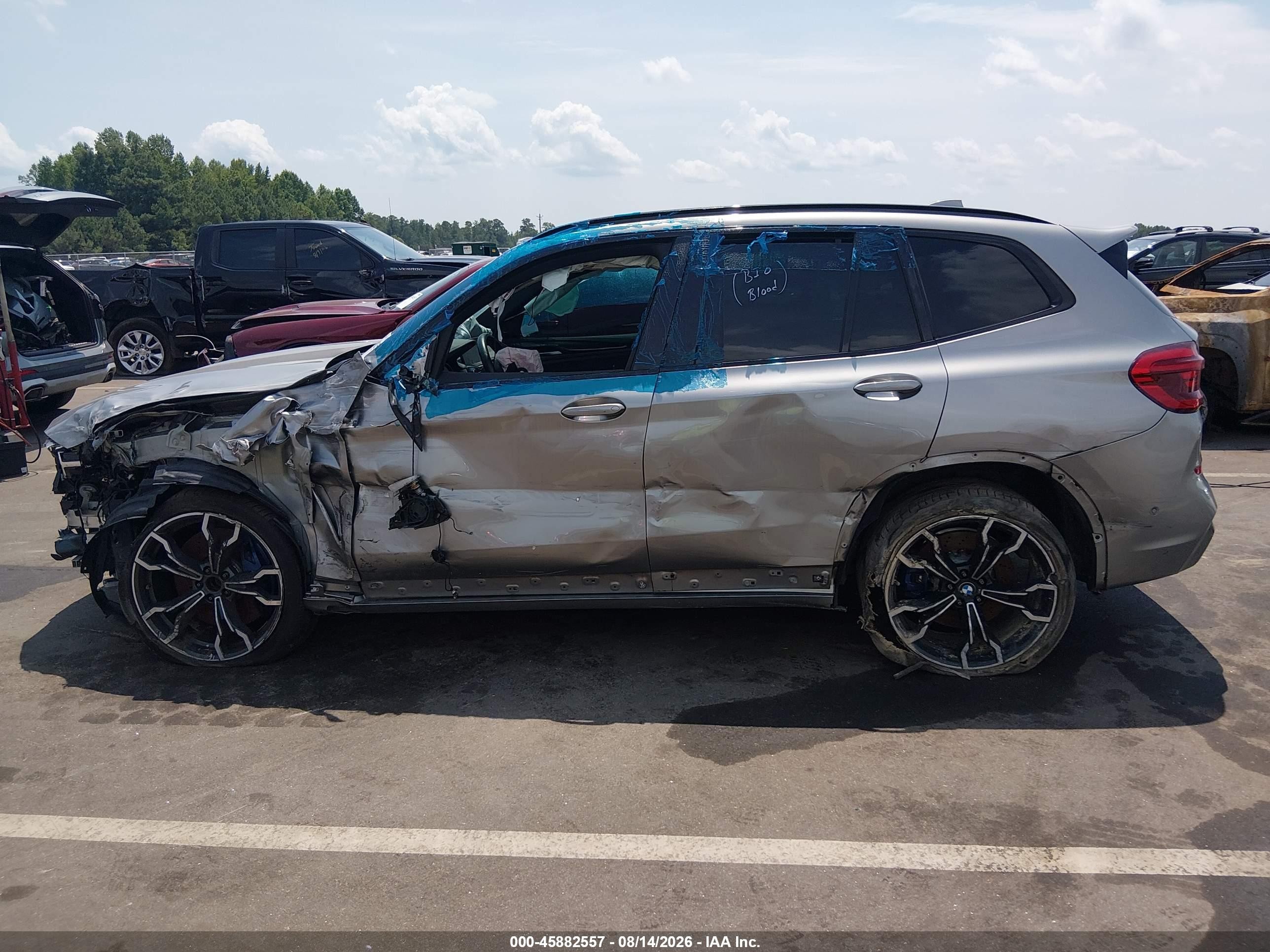 2020 Bmw X3 M   Серебряный vin: 5YMTS0C08LLT11060