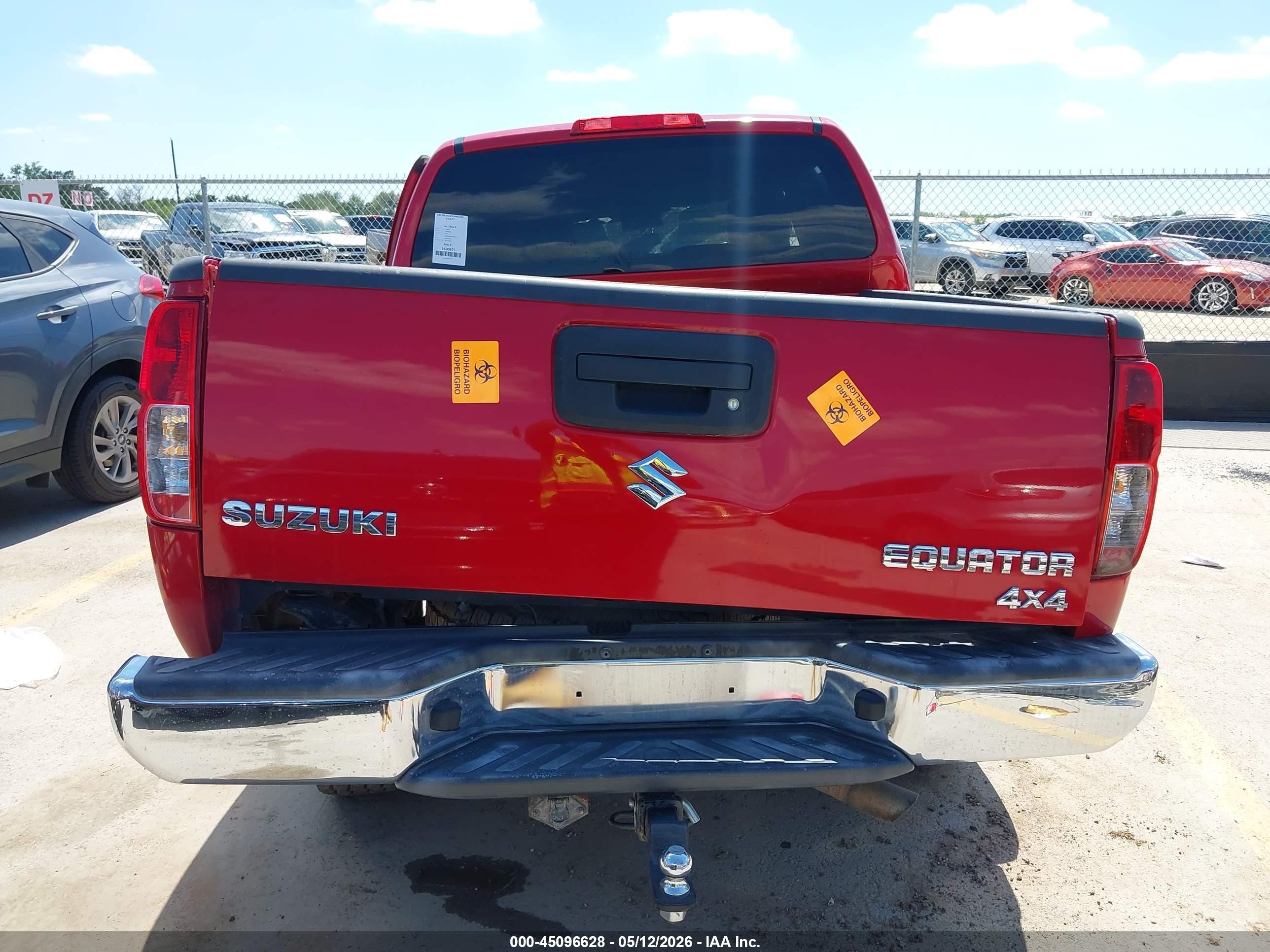 2010 Suzuki Equator Rmz-4 Red vin: 5Z61D0EV3AC416817