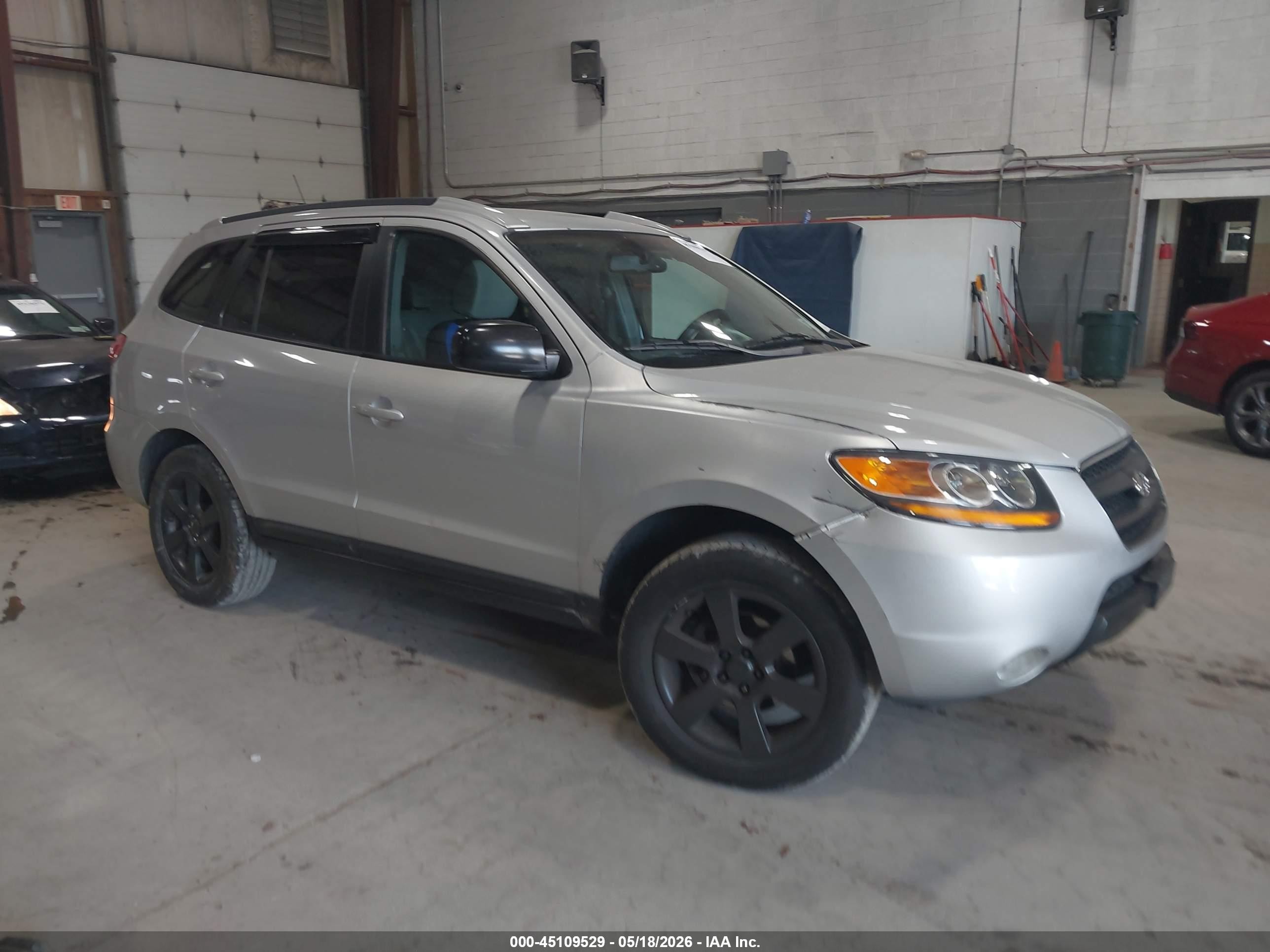 2007 Hyundai Santa Fe Se/limited Silver vin: 5nmsh73e97h062279