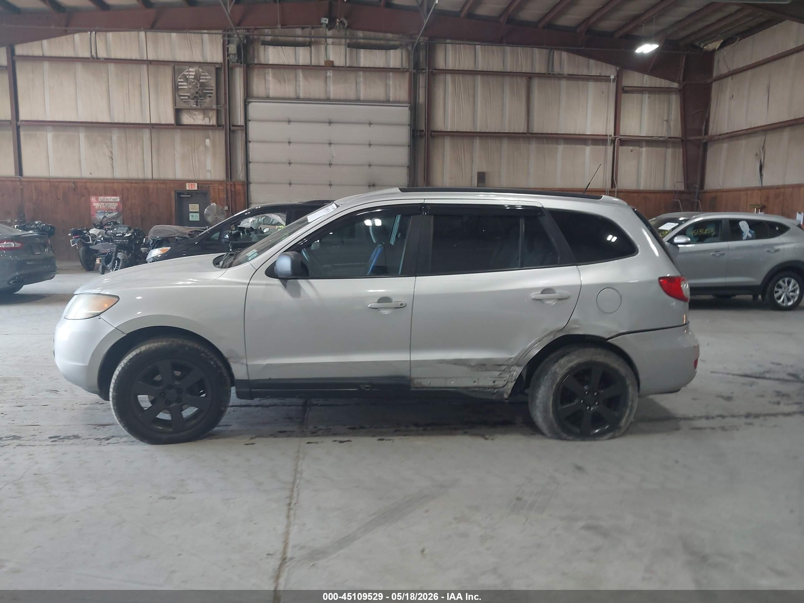 2007 Hyundai Santa Fe Se/limited Silver vin: 5nmsh73e97h062279