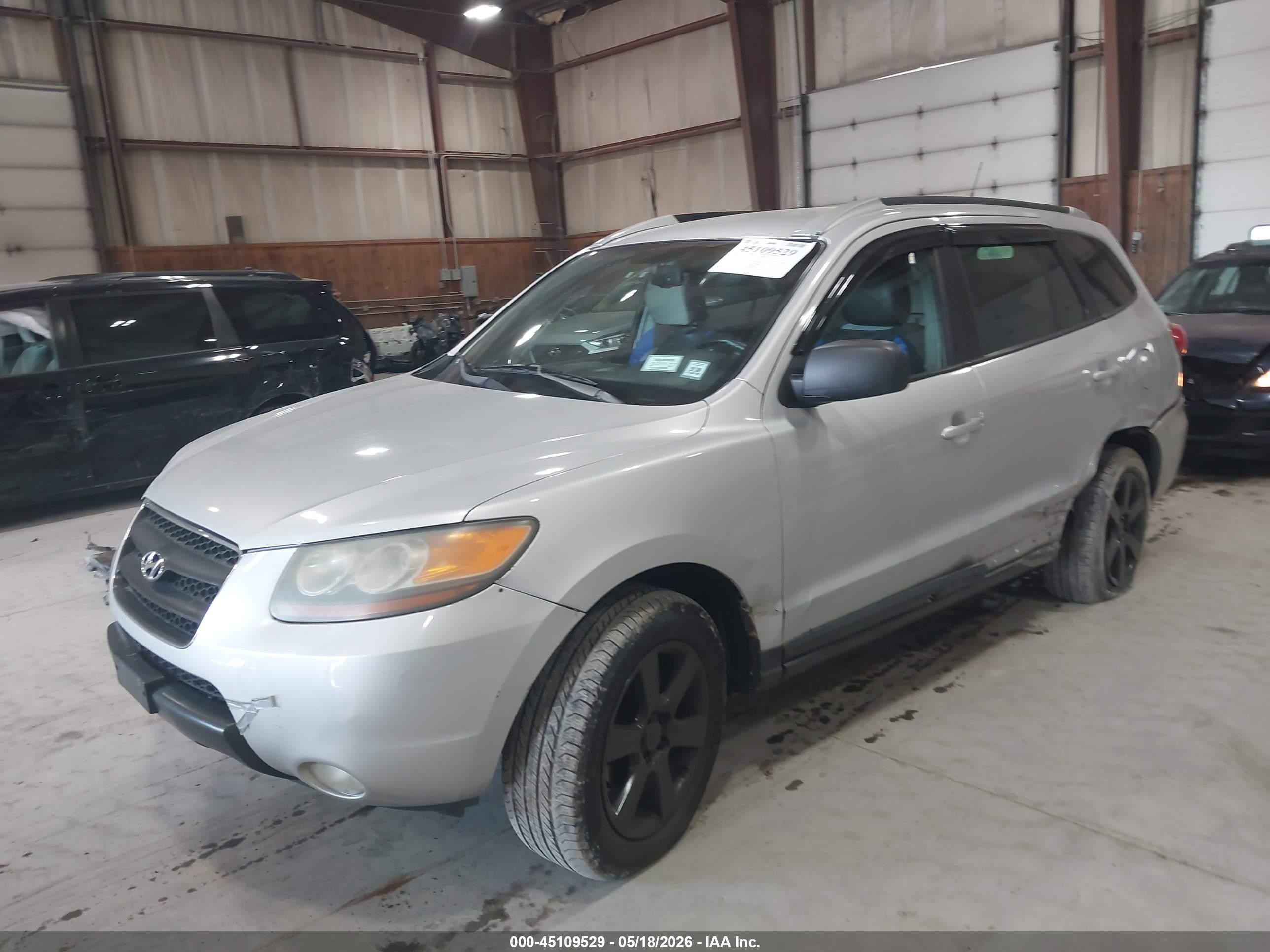 2007 Hyundai Santa Fe Se/limited Silver vin: 5nmsh73e97h062279