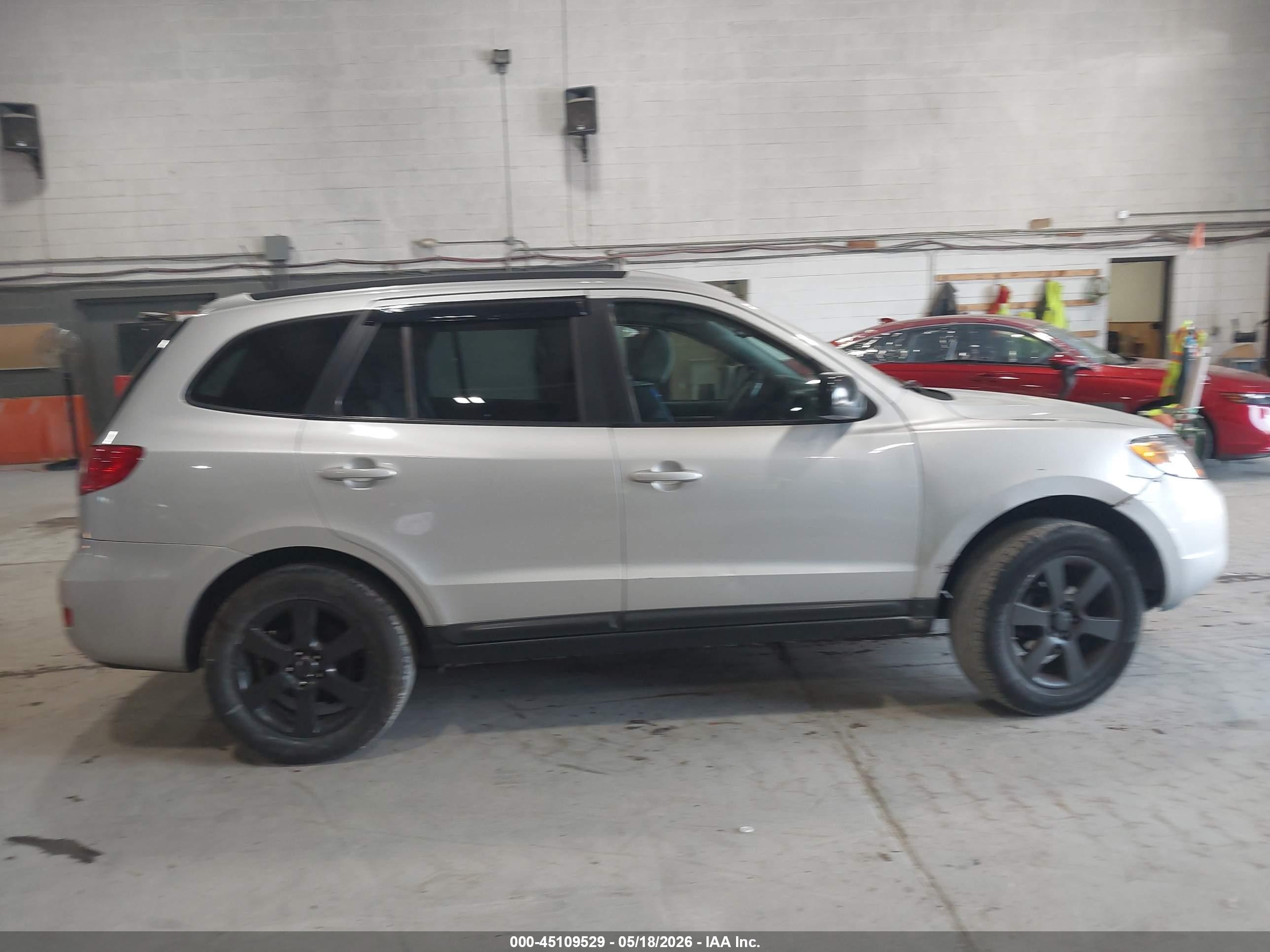 2007 Hyundai Santa Fe Se/limited Silver vin: 5nmsh73e97h062279