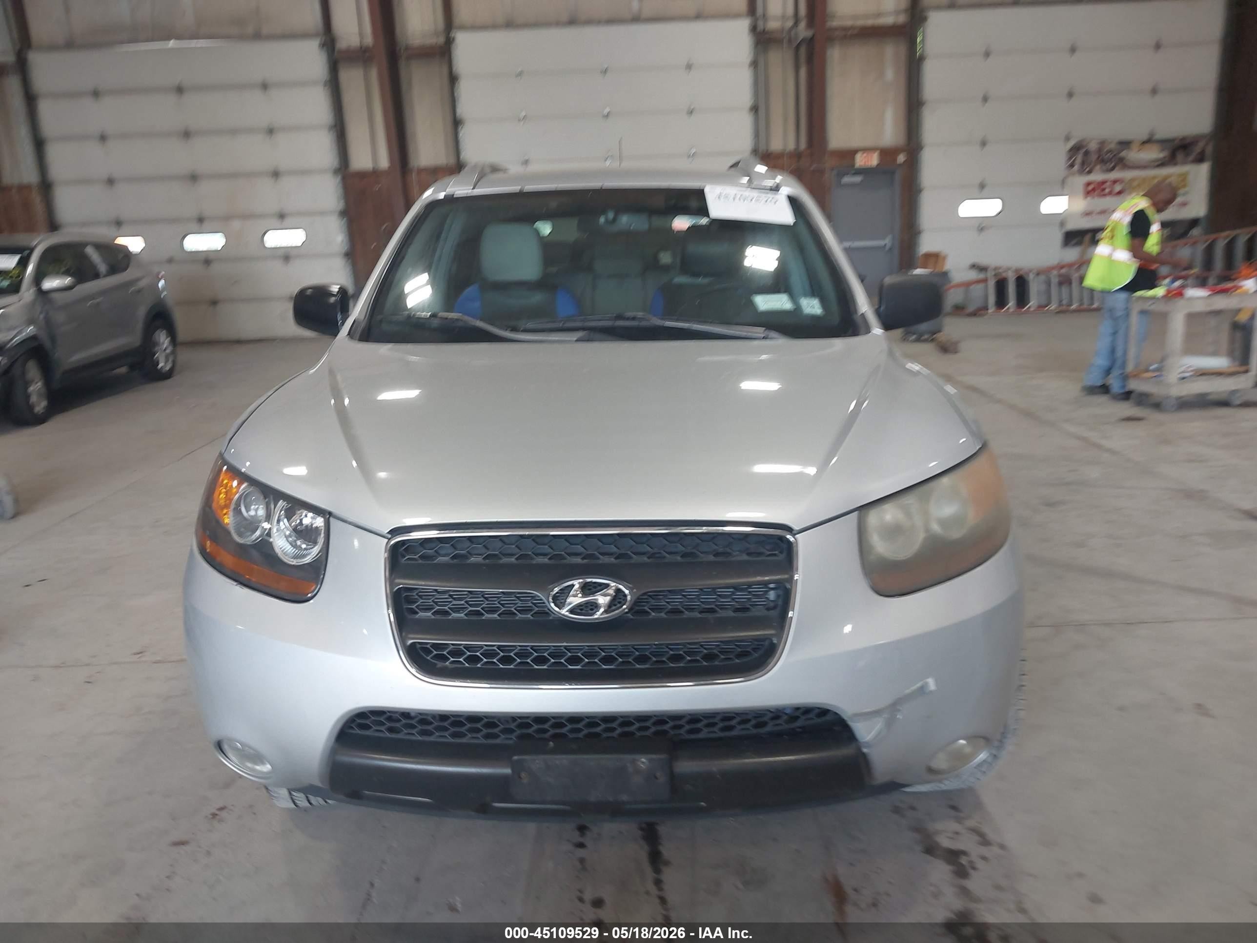 2007 Hyundai Santa Fe Se/limited Silver vin: 5nmsh73e97h062279