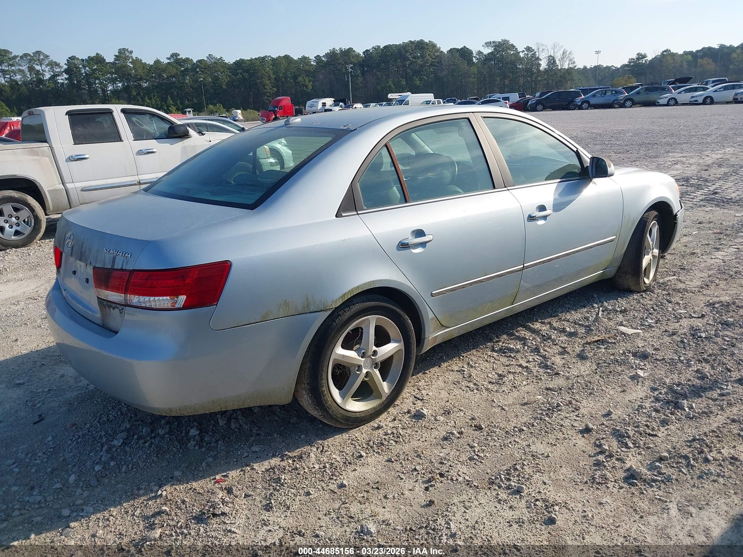 2008 Hyundai Sonata Limited/se Blue vin: 5npeu46c98h361566