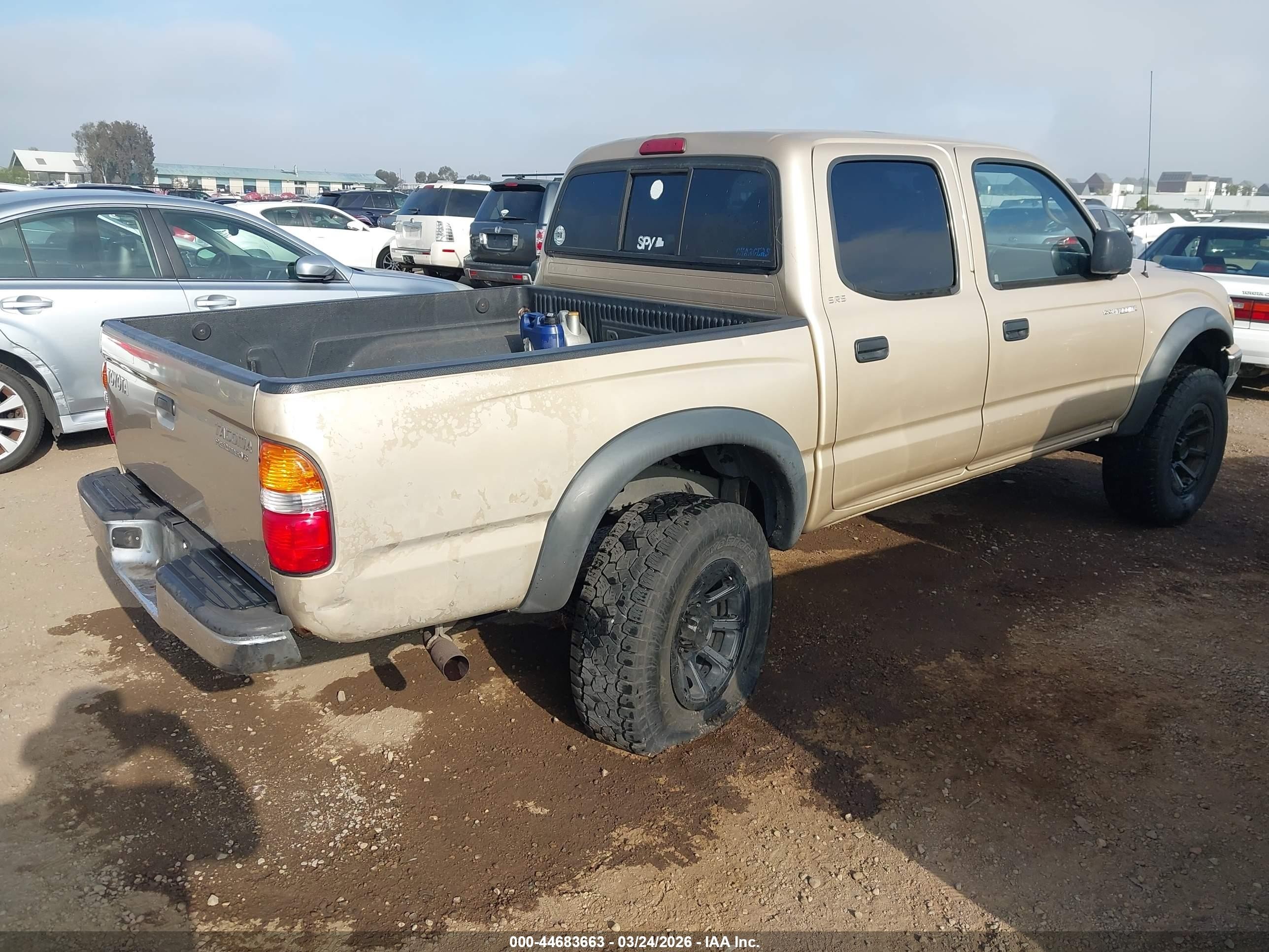 2003 Toyota Tacoma Prerunner V6 Золотой vin: 5tegn92n73z153248