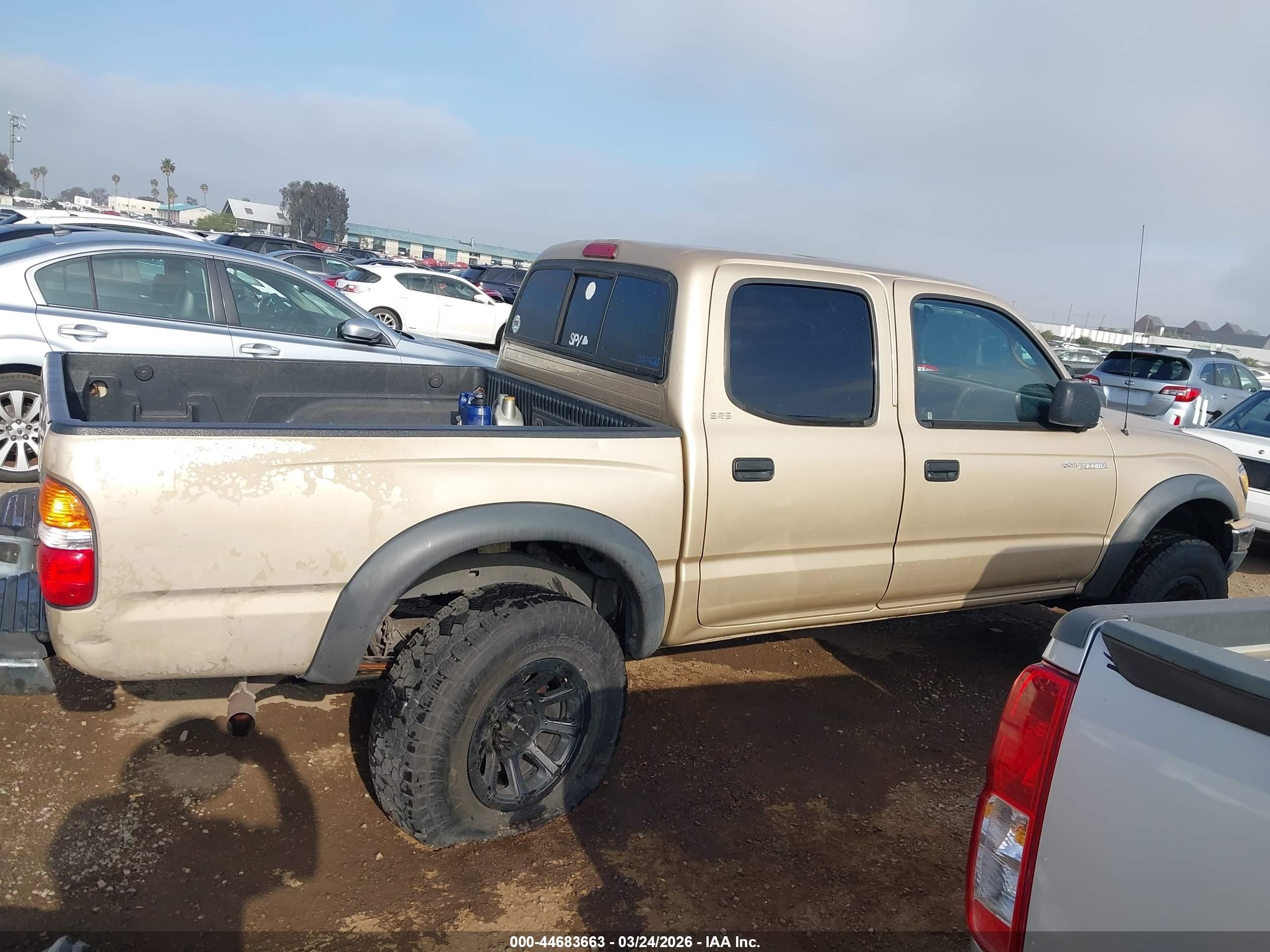 2003 Toyota Tacoma Prerunner V6 Золотой vin: 5tegn92n73z153248