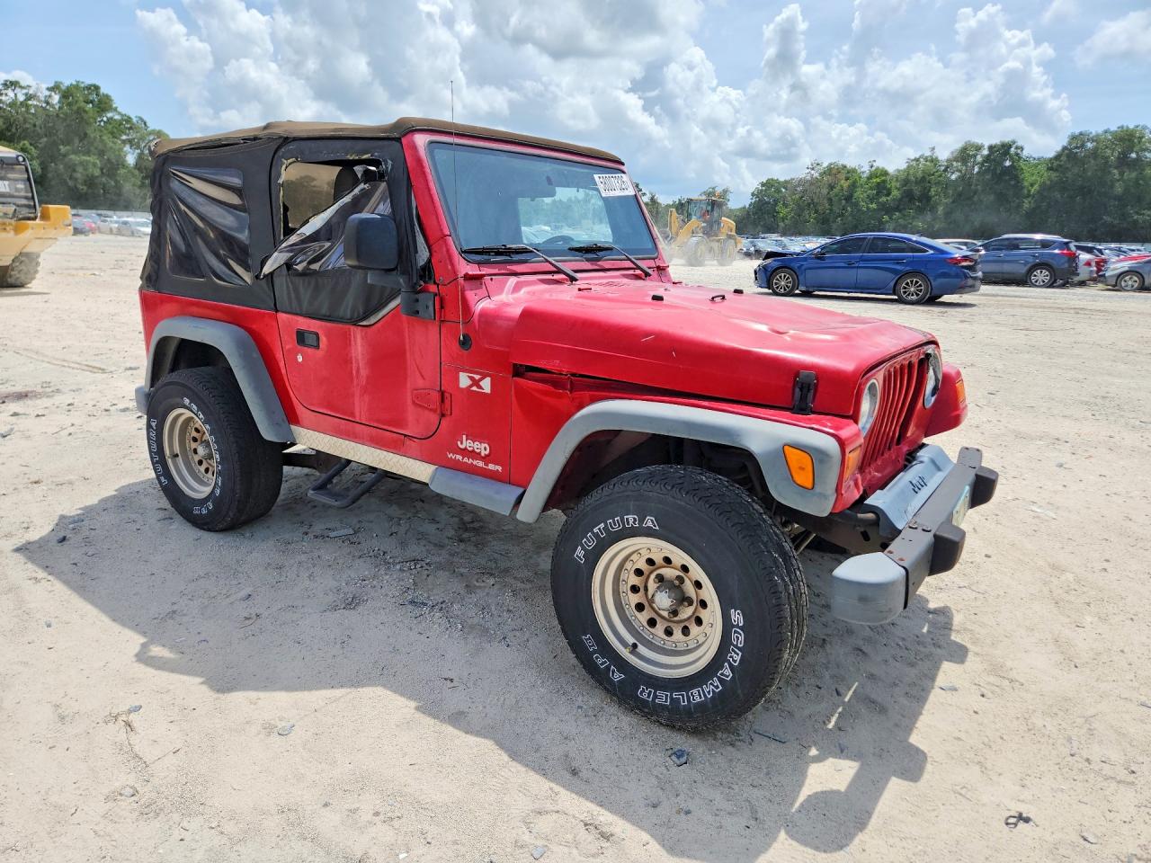 2004 Jeep Wrangler X Red vin: 1J4FA39S84P789244