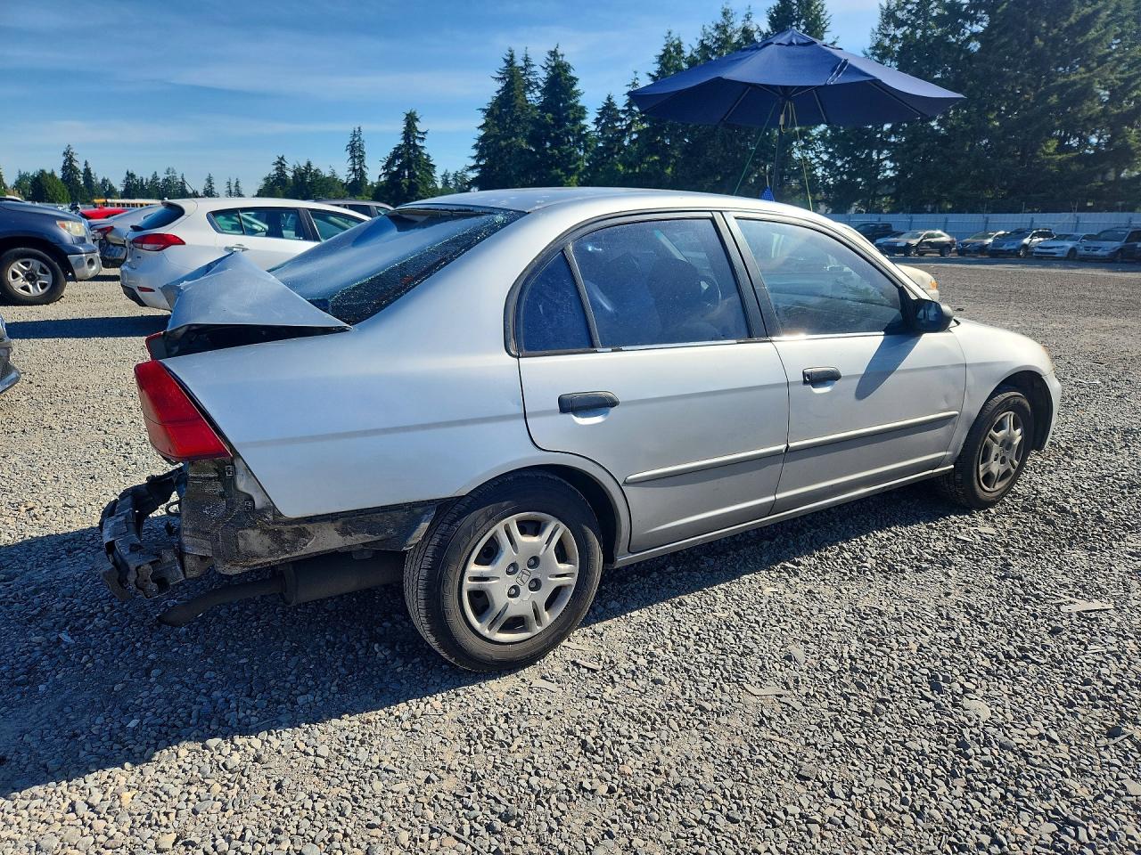 2001 Honda Civic Lx Gray vin: 2HGES15551H601543