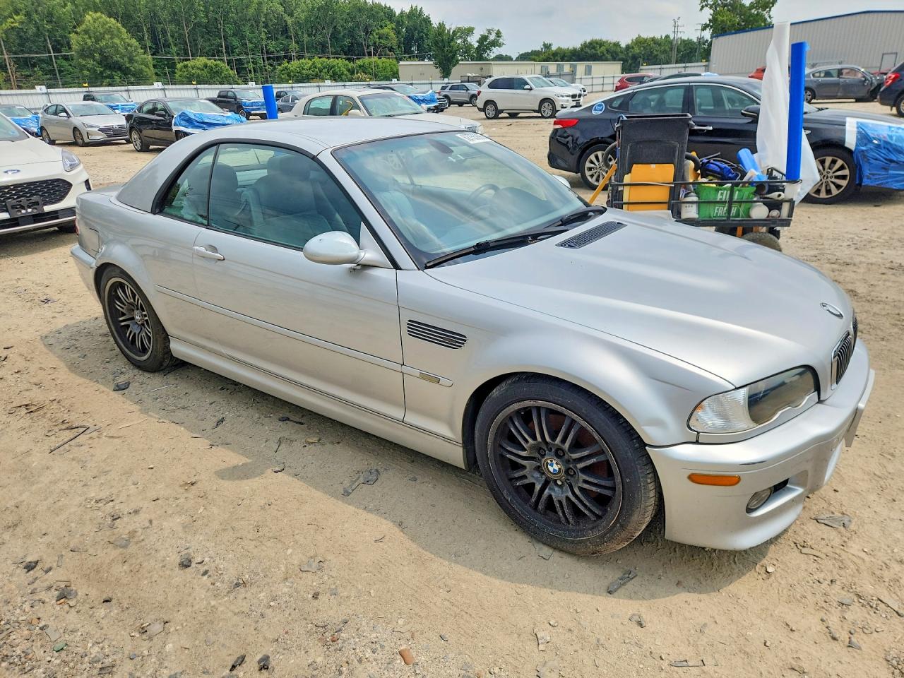 2003 Bmw M3 Silver vin: WBSBR93483PK00775